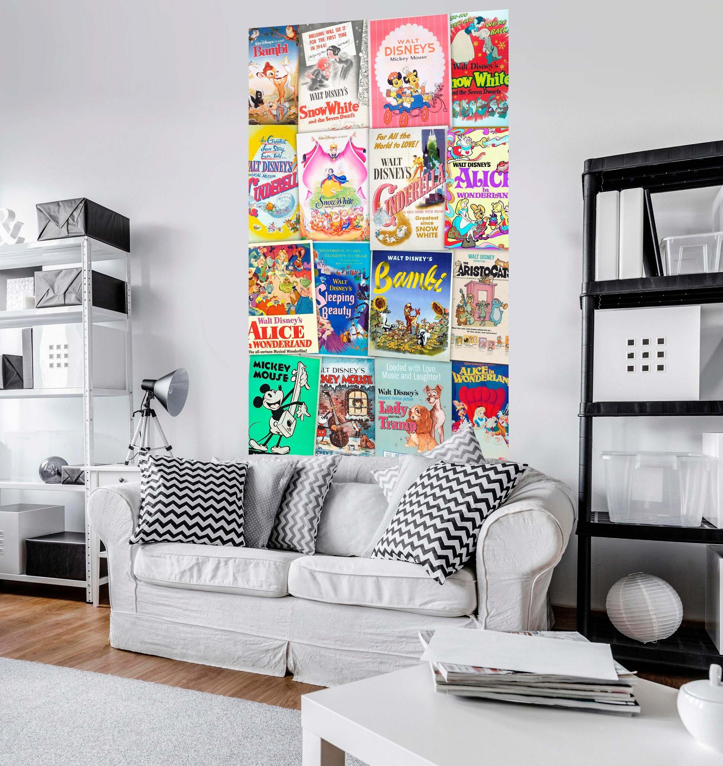 Komar Vliestapete »Digitaldruck Vlies -  Disney Movie Posters Retro Girls« bedruckt glatt Kinderzimmer
