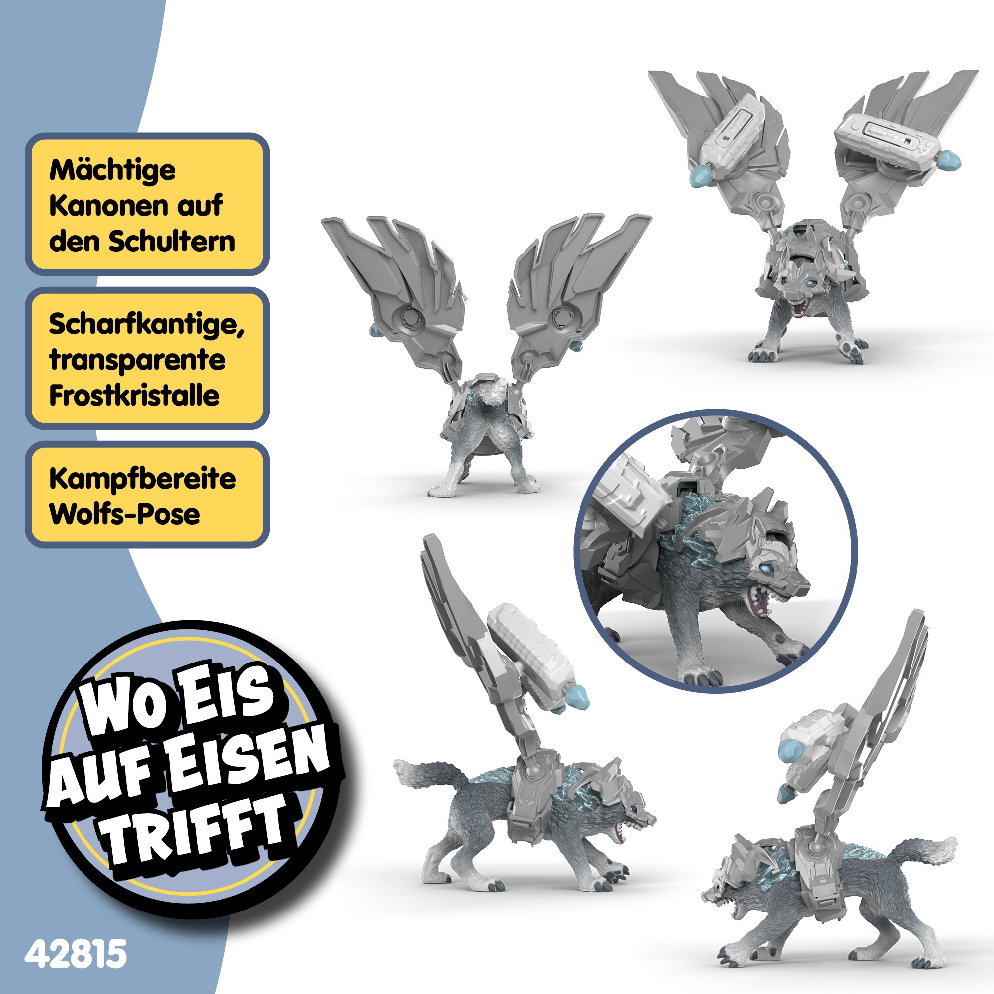 Schleich® Spielfigur »ELDRADOR® CREATURES, Gladiator Eiswolf (42815)«