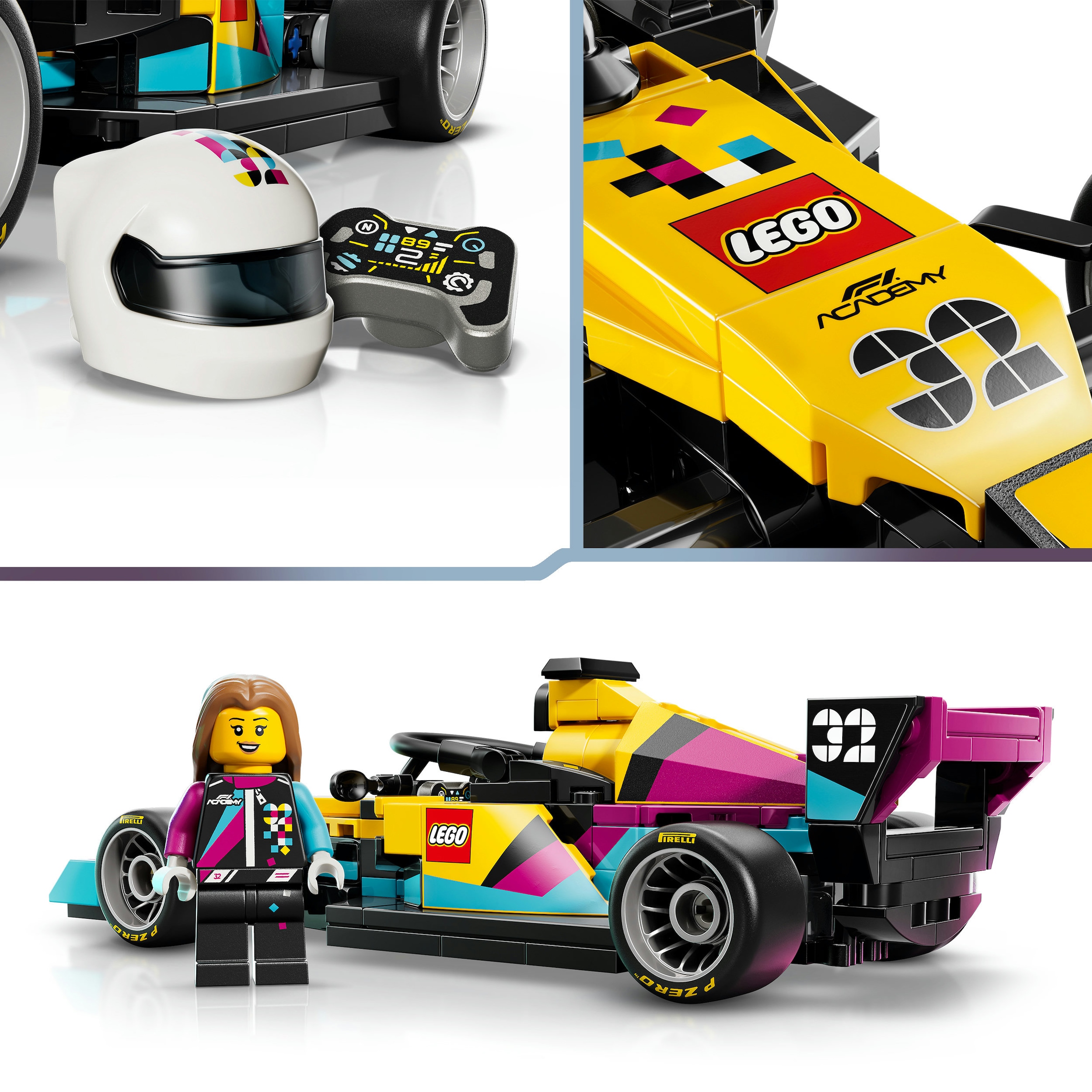 LEGO® Konstruktionsspielsteine »F1 ACADEMY LEGO Rennwagen (77258), LEGO Speed Champions«