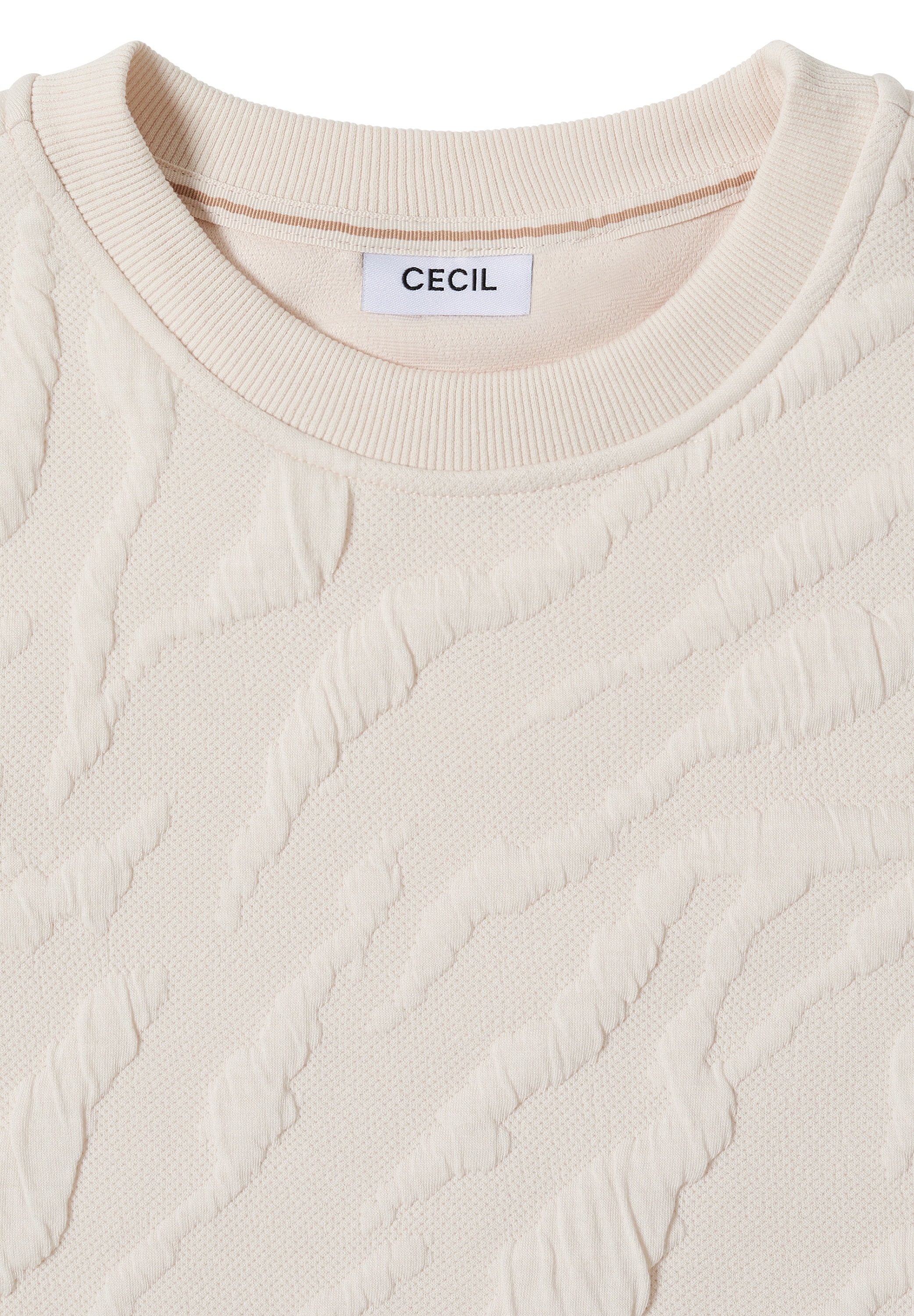 Cecil Sweatshirt, mit Zebra Strukturmuster