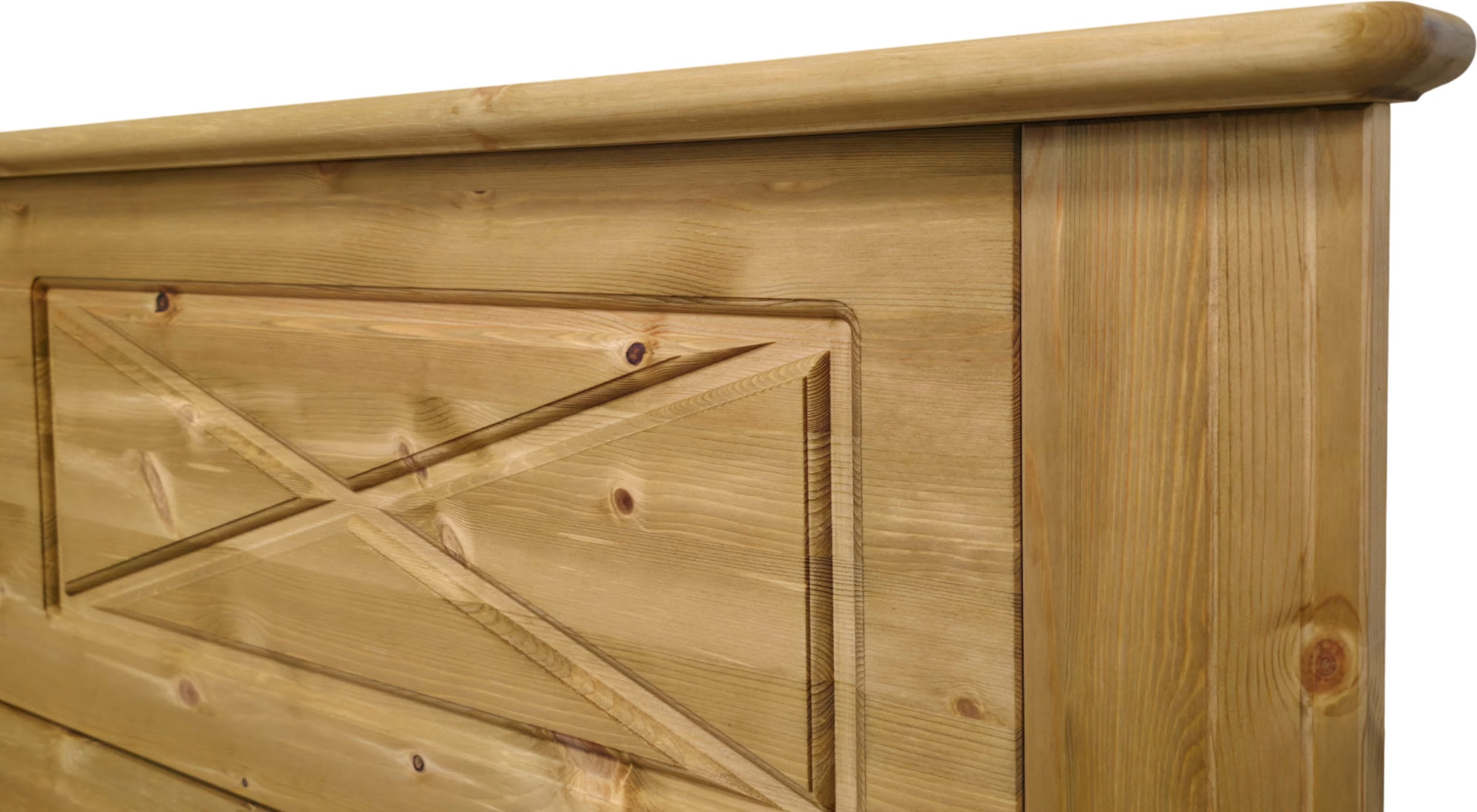 OTTO home Bett »Hugo« B/T/H: 153/208/84 cm,  aus massiver Kiefer, ohne Lattenrost,140x200 cm, Bettkasten optional