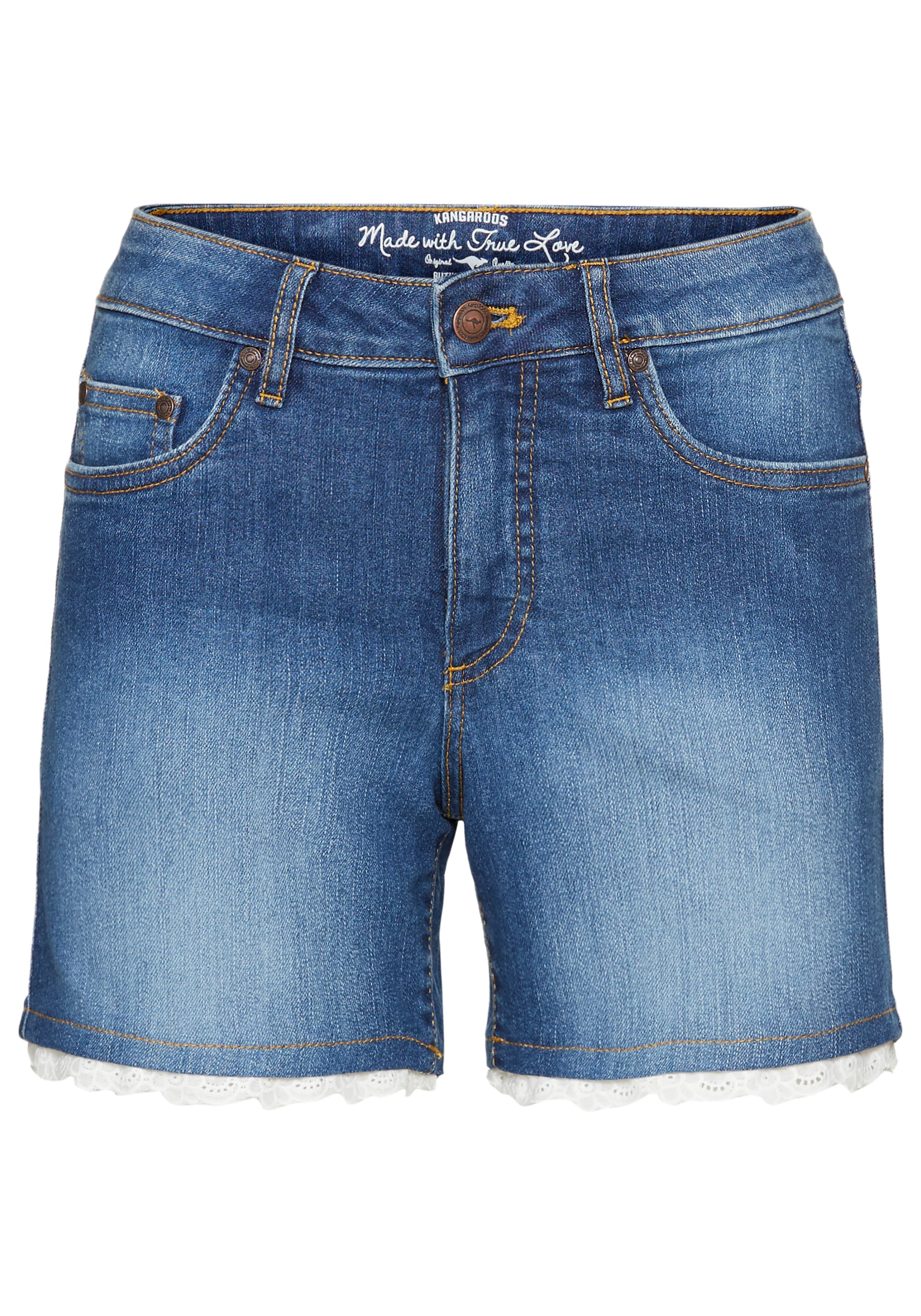KangaROOS Jeansshorts, mit Spitze