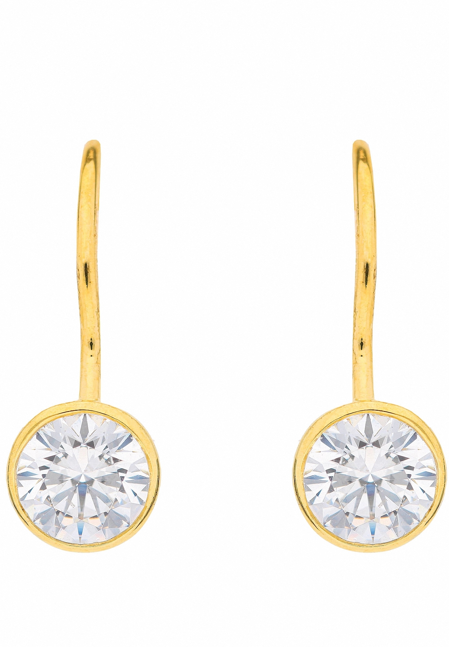 Adelia´s Paar Ohrhänger »333 Gold Boutons mit Zirkonia Ø 6,1 mm«