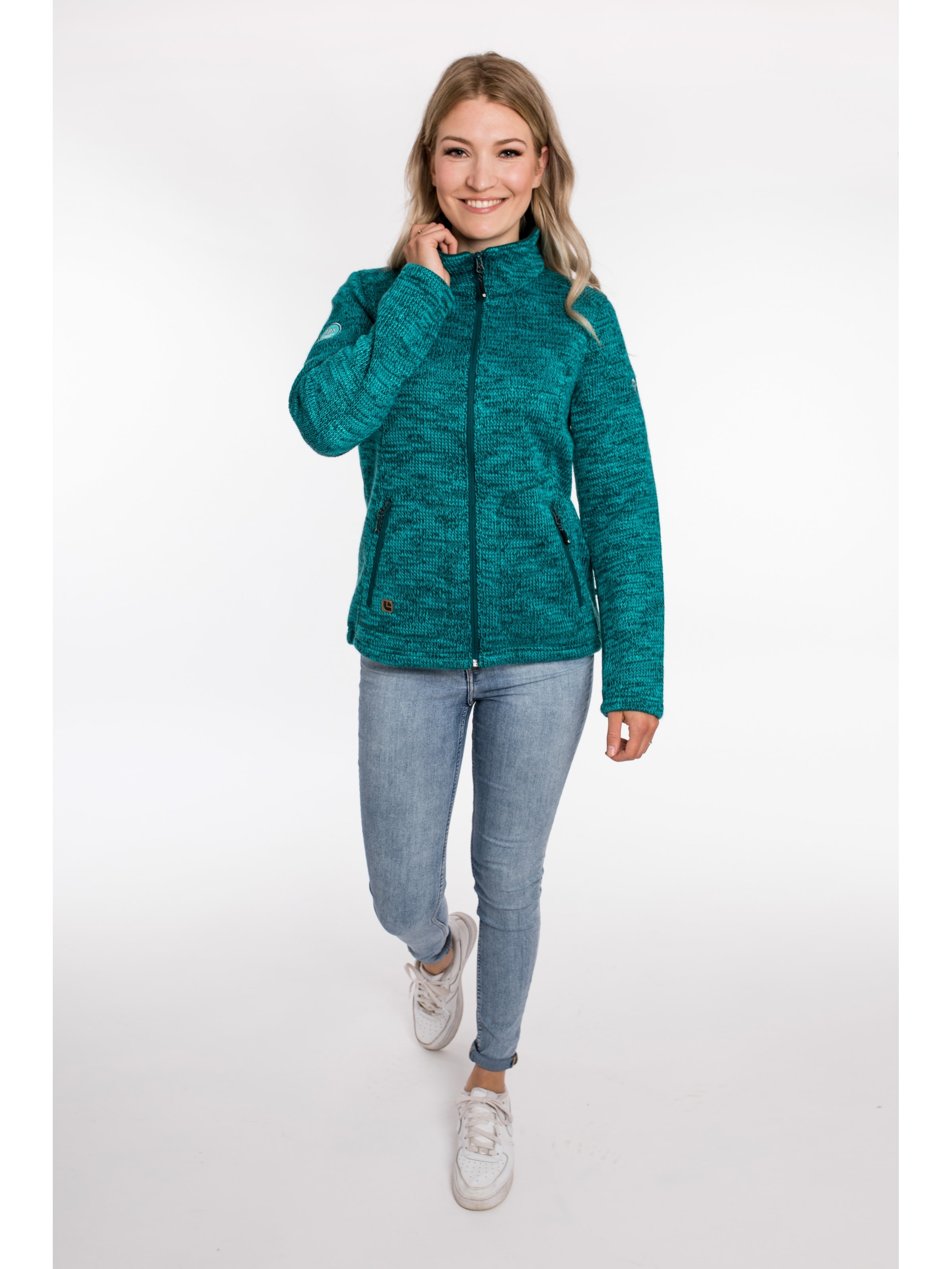 DEPROC Active Strickfleecejacke »WILLMORE MELANGE WOMEN«, in edler Optik