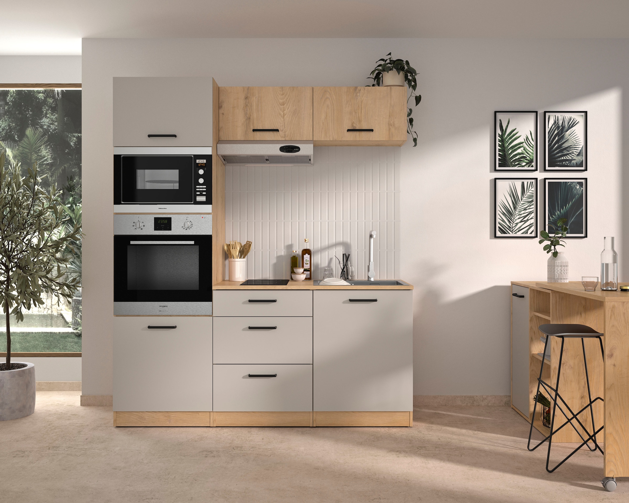 Gami Küchenzeile »Set D B180 ALPAGA« Set,  Viel Stauraum auf kleinem Raum