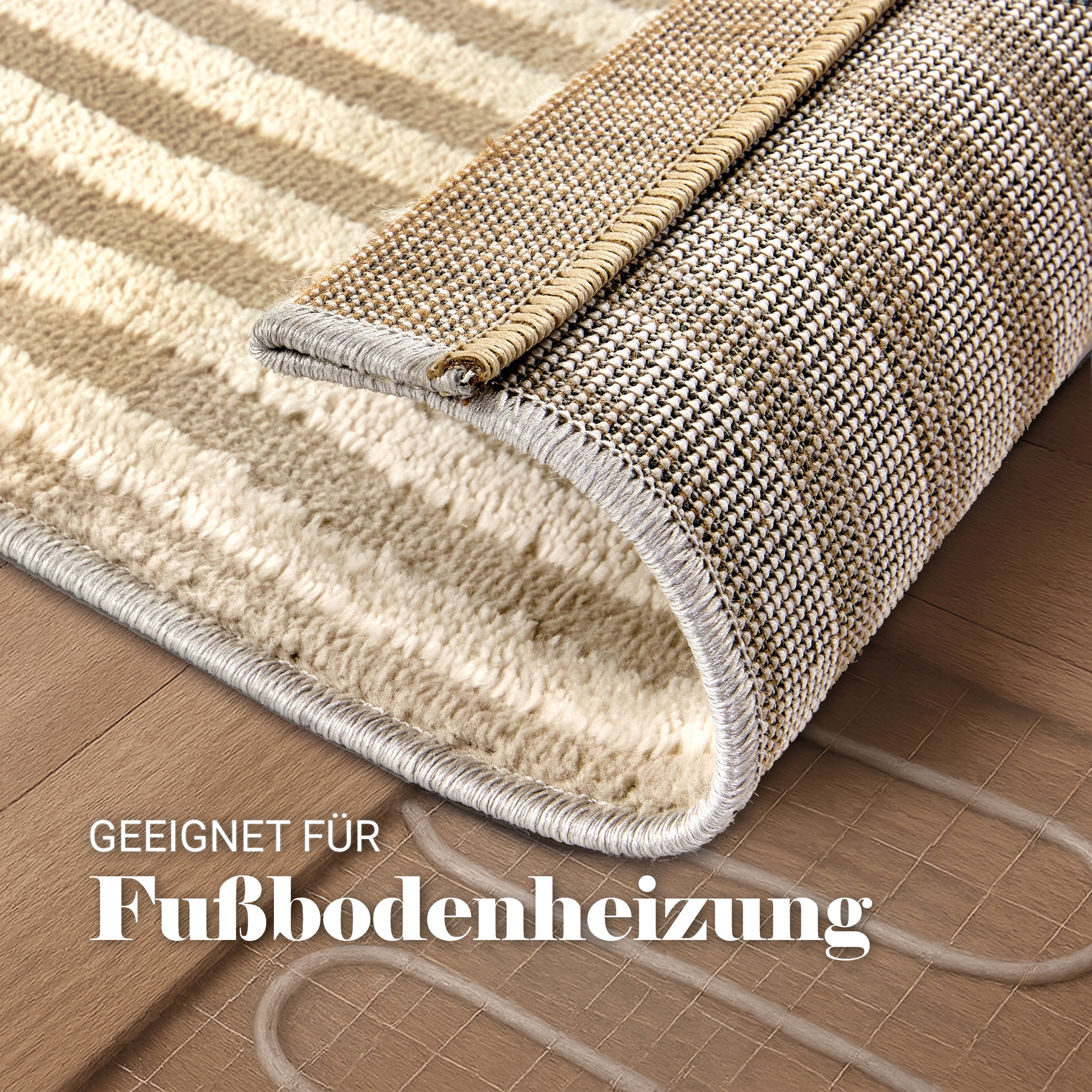 ASTRA Teppich »Jules 253« rechteckig 8 mm Höhe Hoch Tief Struktur, Kurzflor, Wohnzimmer, Schlafzimmer