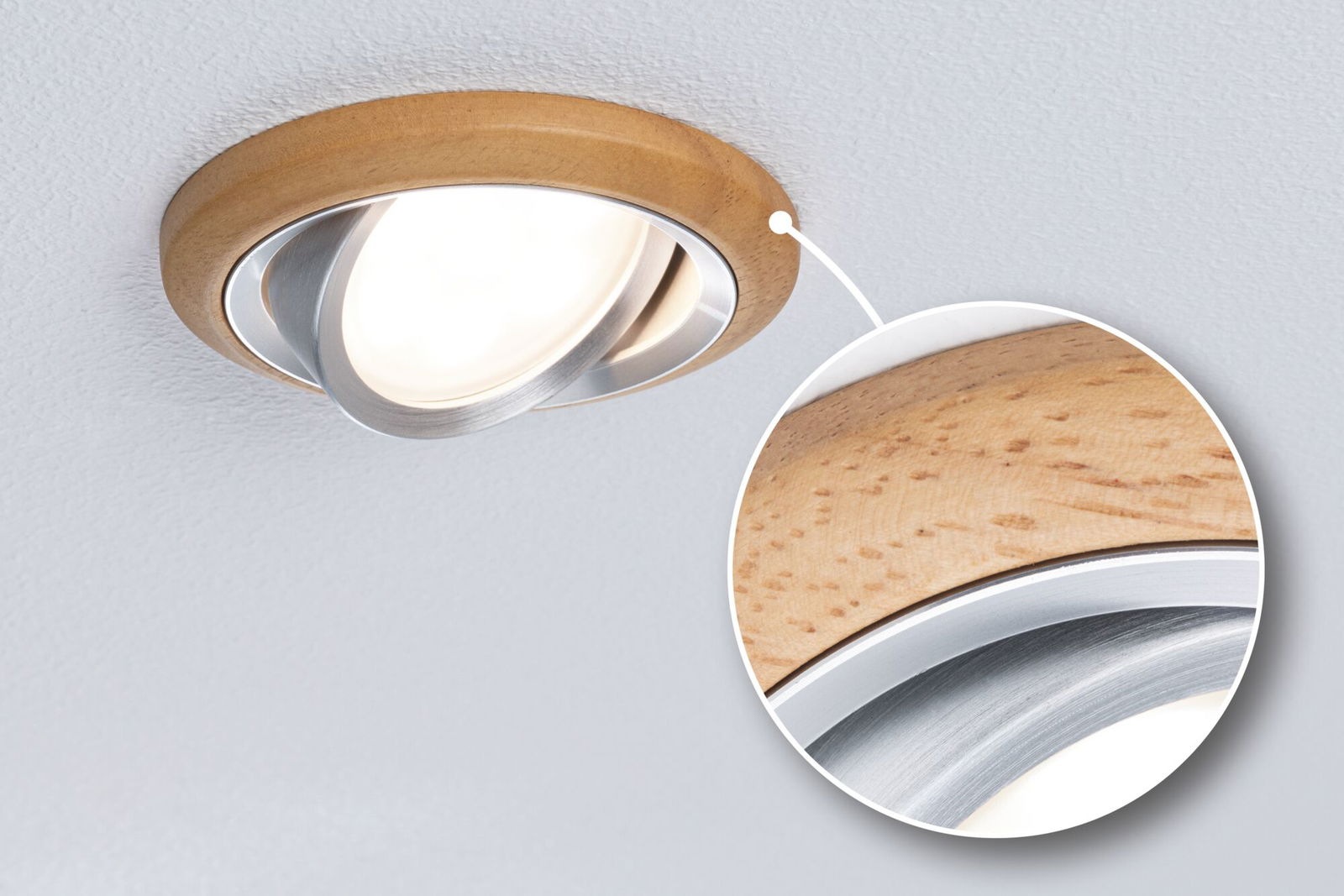 Paulmann LED Einbauleuchte »LED Einbauleuchte Lanati Einzelspot 6W 470lm 230V 2700K« 1 Stk. Warmweiß