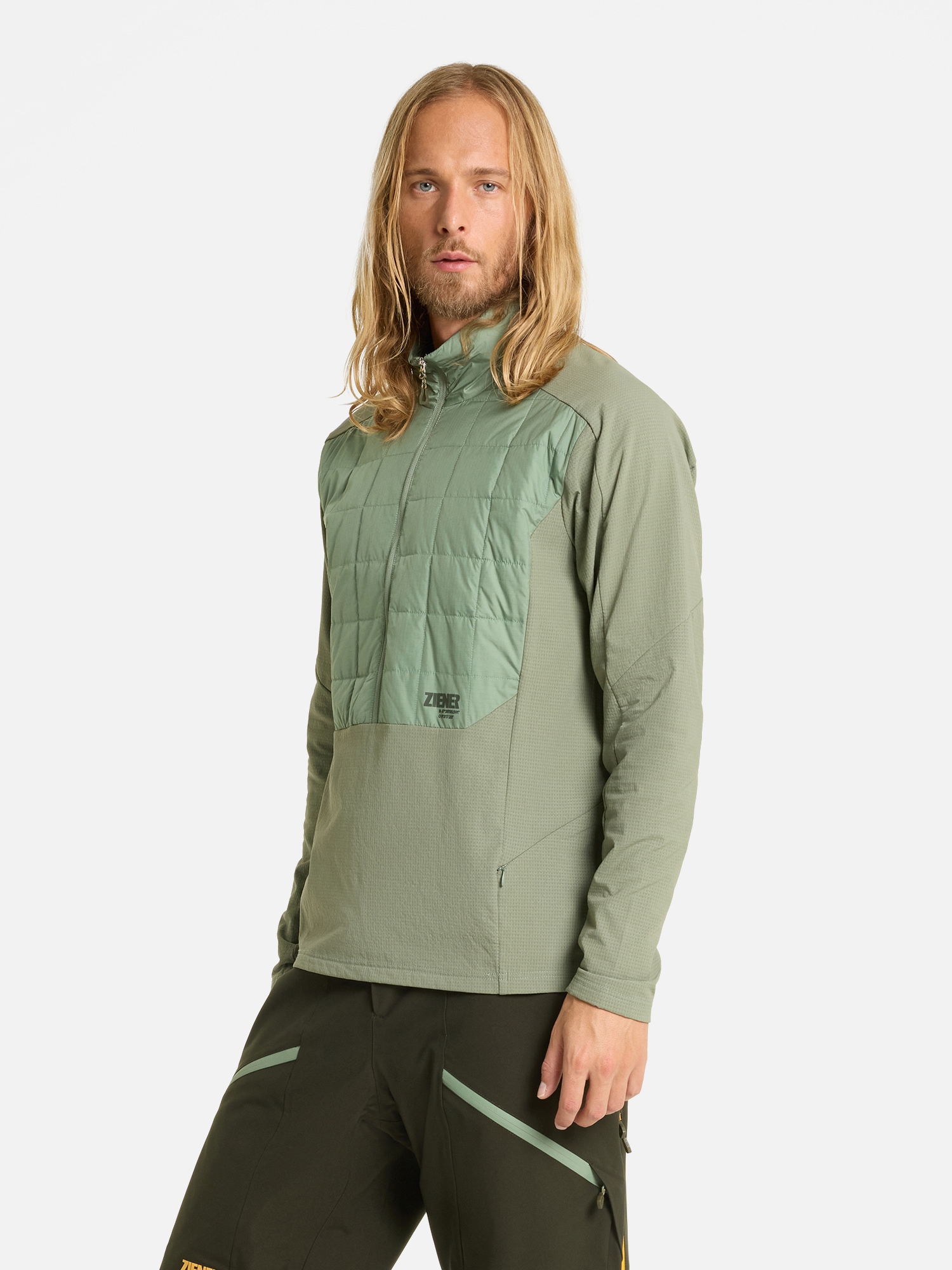 Ziener Sweatshirt »RAFY-Z HERREN«, wind- u. wasserabweisend, warm, elastisch, Stehkragen
