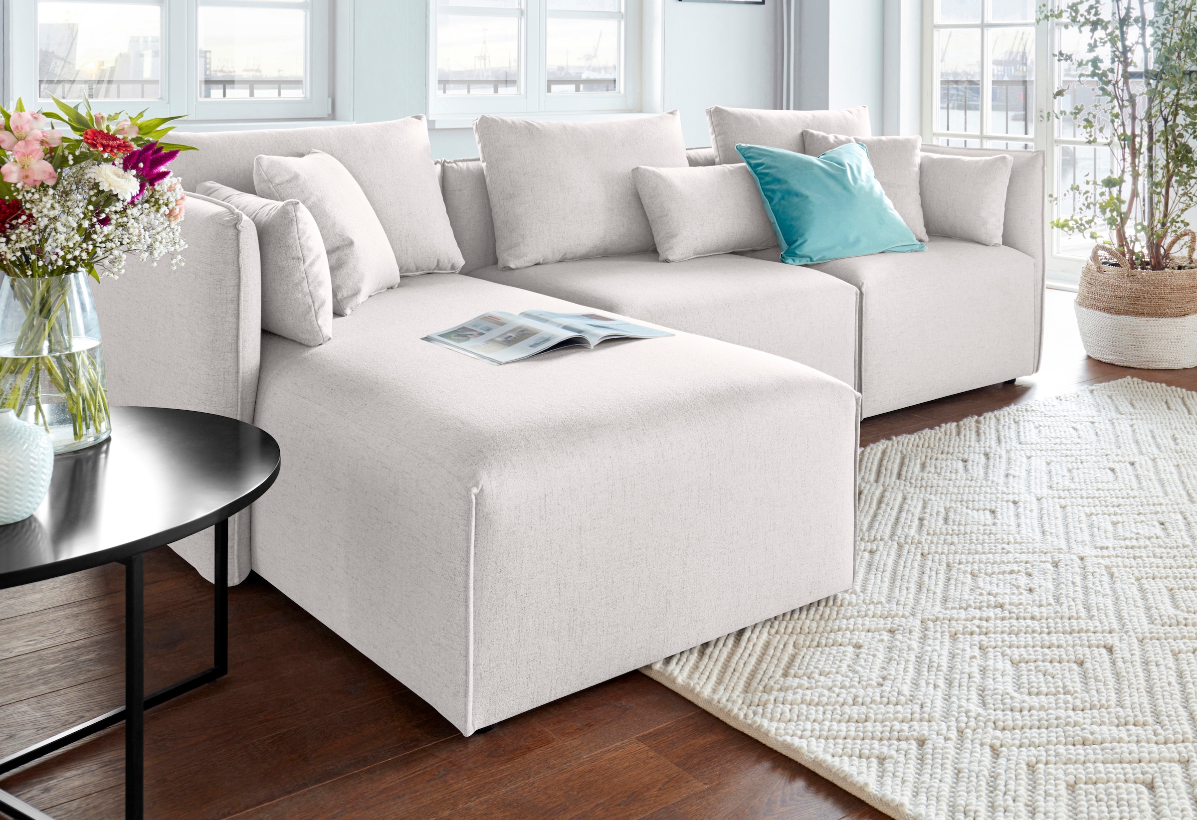 OTTO home Ecksofa »Nöre L-Form« 3 Teile, in vielen Bezugsqualitäten und Farben. Modulteile s. "Nöre"