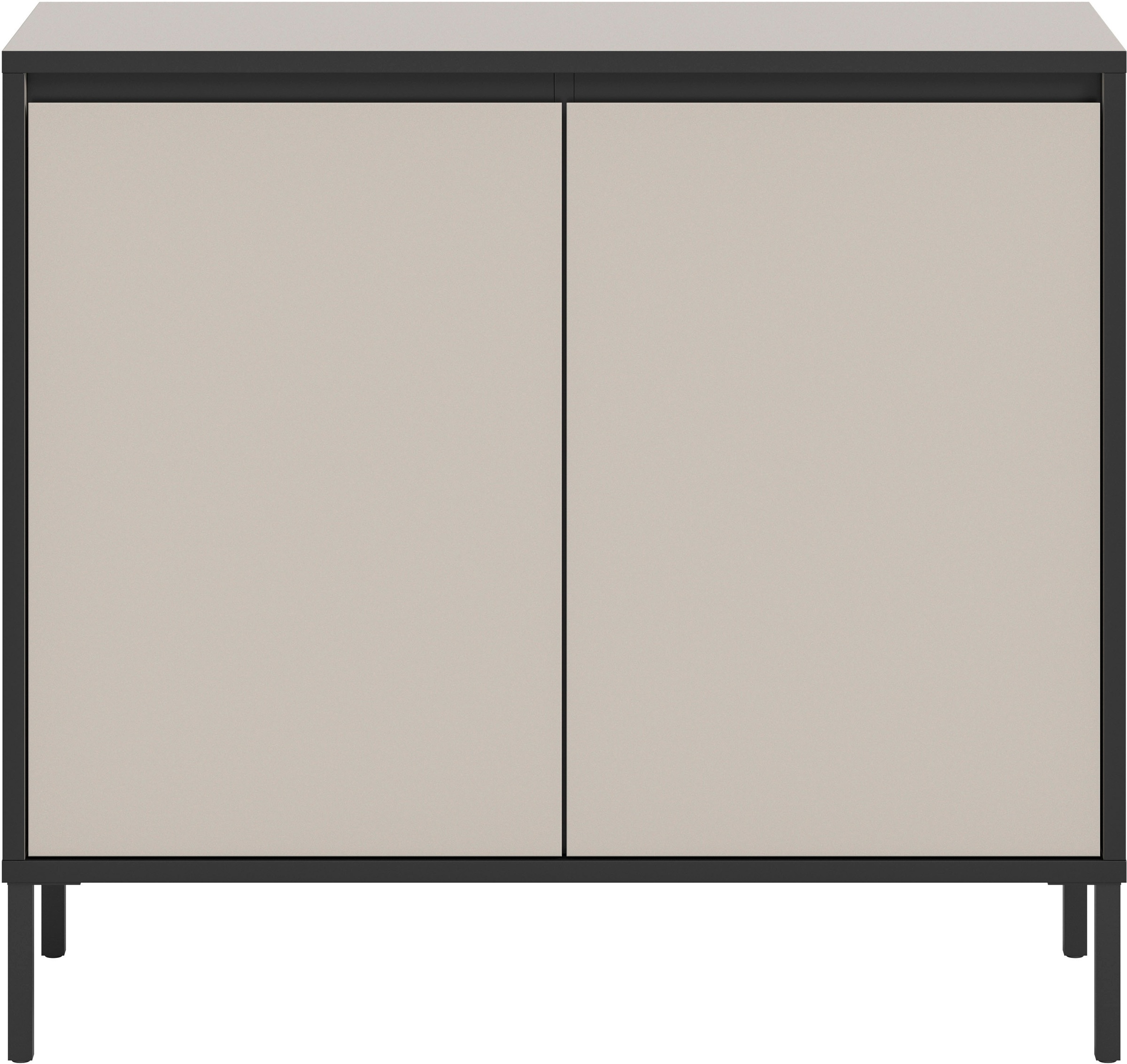 INOSIGN Kommode »NORT, Höhe: 92 cm, mit Metall Stabfuß, 2 Türen, 2 Einlegeböden« Anrichte, Sideboard, Schrank, Board, Highboard
