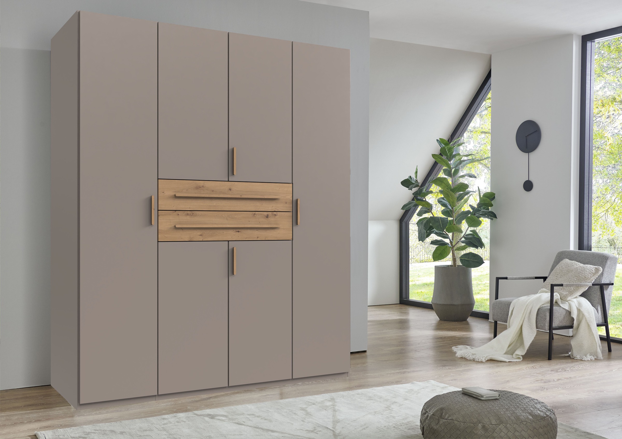 Wimex Drehtürenschrank »Digit, erhältlich in den Breiten 180cm, 225cm oder 270cm« Schlafzimmer Schrank Bestseller in moderner Optik,  Kleiderschrank inkl. zwei Schubkästen in zentraler Höhe