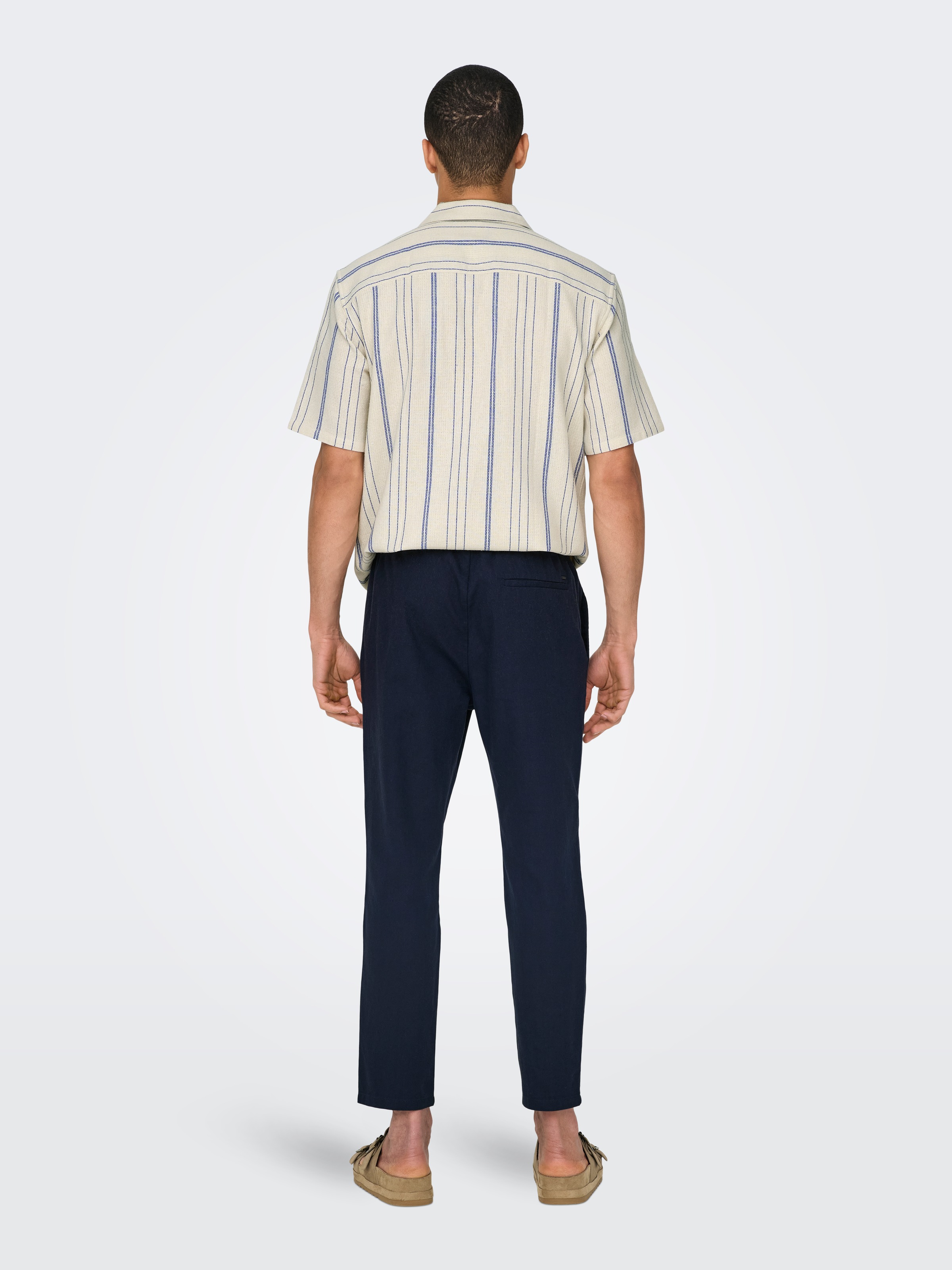 ONLY & SONS Stoffhose »ONSLINUS CROP 0007 COT LIN PNT NOOS«  mit Leinen