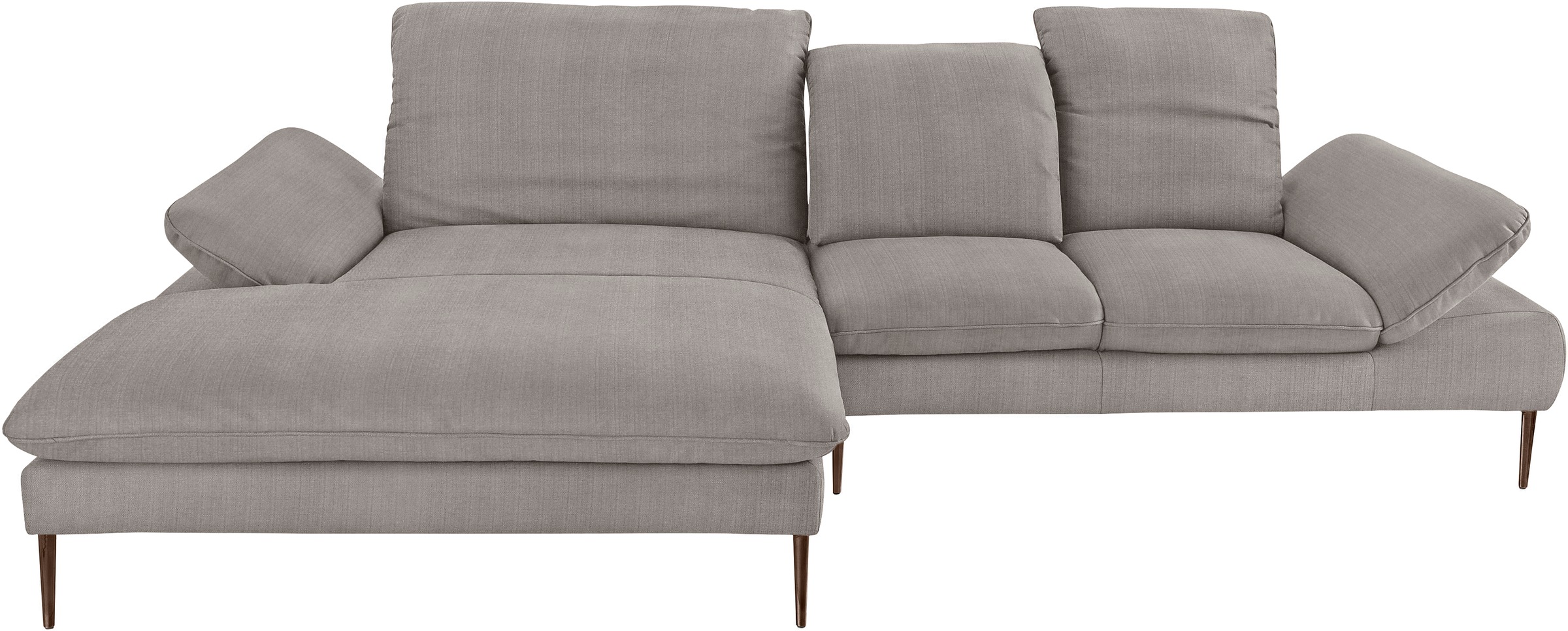 W.SCHILLIG Ecksofa »enjoy&MORE, Designsofa, bequem, zeitlos und elegant, L-Form«, Sitztiefenverstellung, Füße bronze pulverbeschichtet, Breite 310 cm