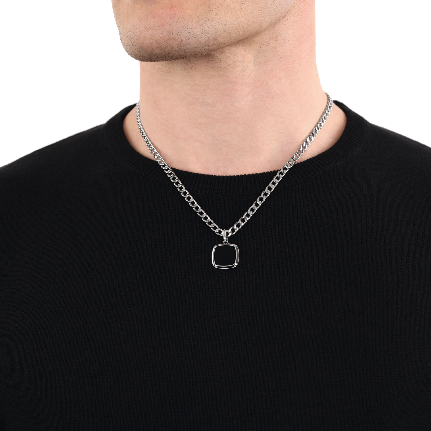 Amor Kette mit Anhänger »quadratisch« mit Achat