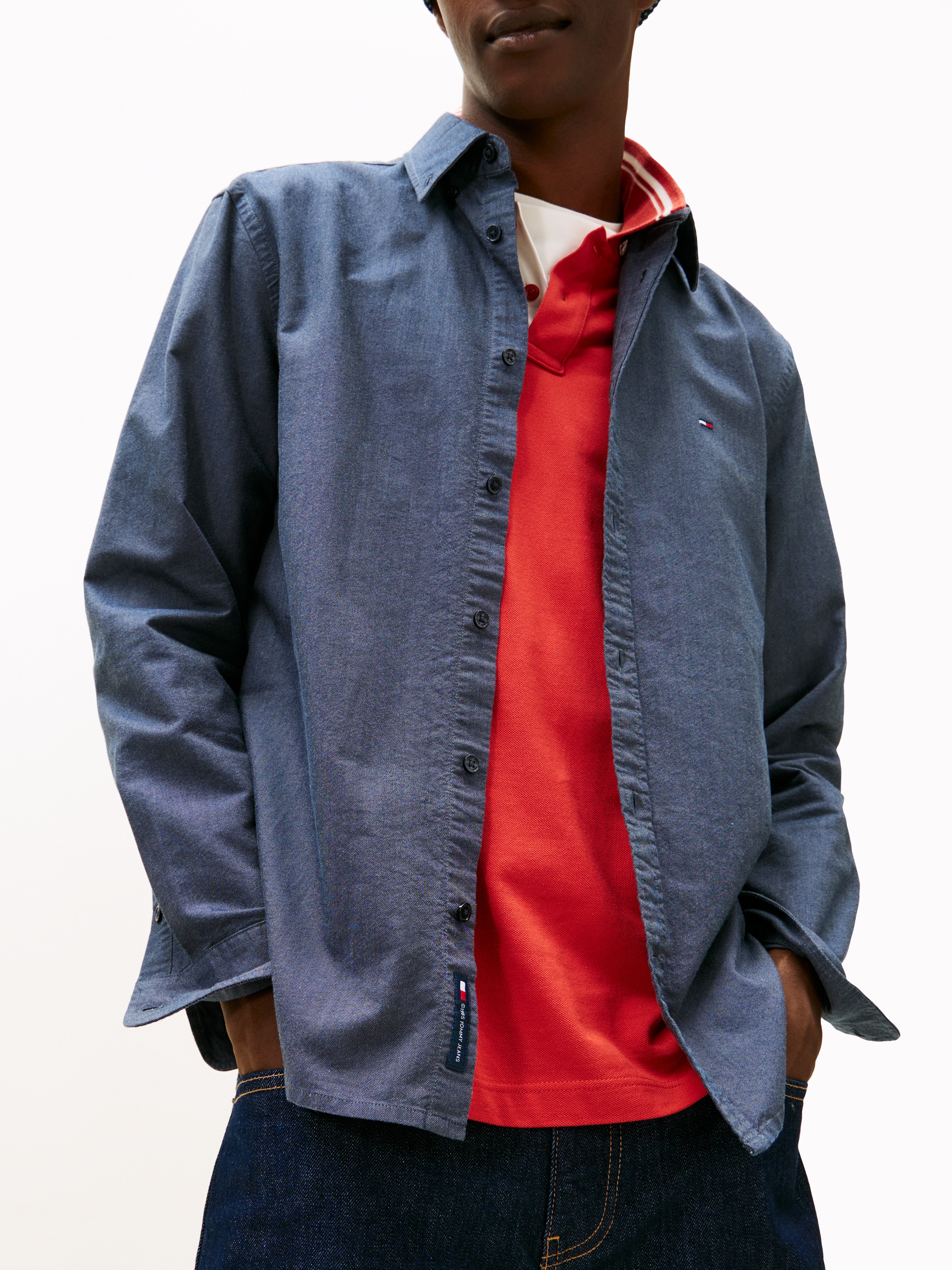 Tommy Jeans Langarmhemd »TJM OXFORD« regular fit, Button-down-Kragen, basic