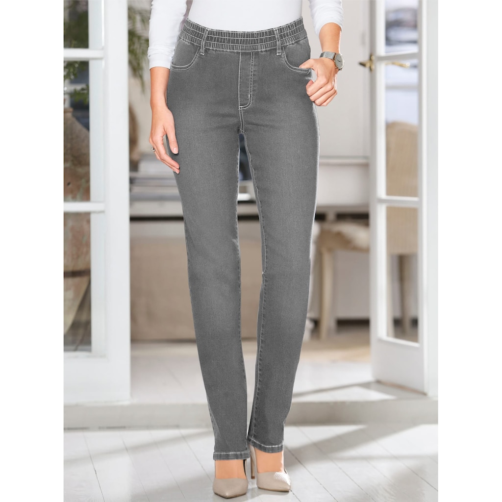 Classic Basics High-waist-Jeans, (1 tlg.)