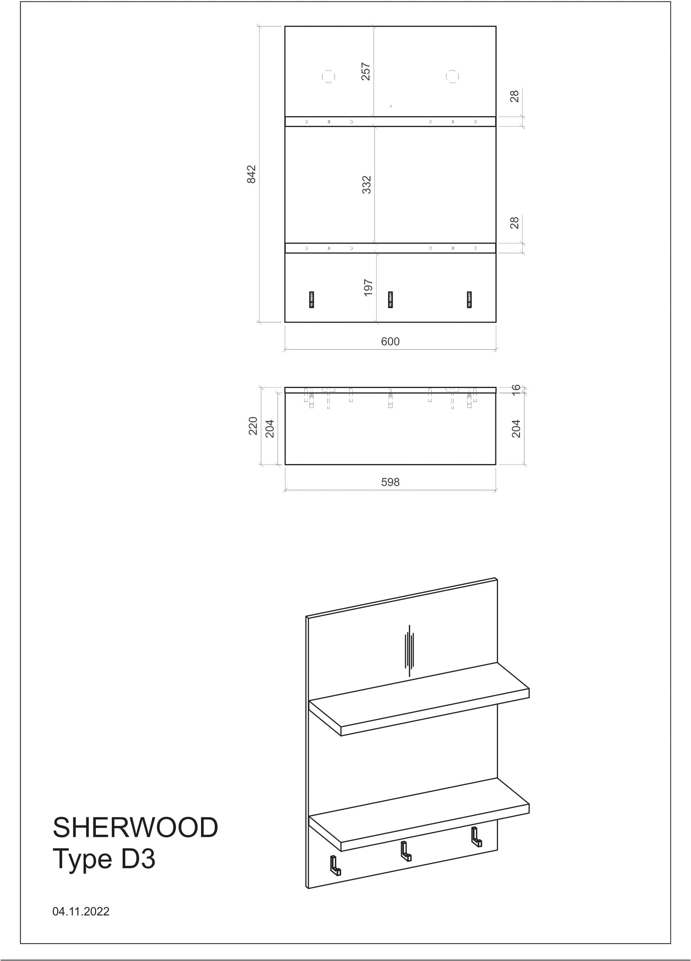 Home affaire Küchenzeile »Sherwood«, Breite 196 cm, mit Herdumbauschrank, ohne E-Geräte