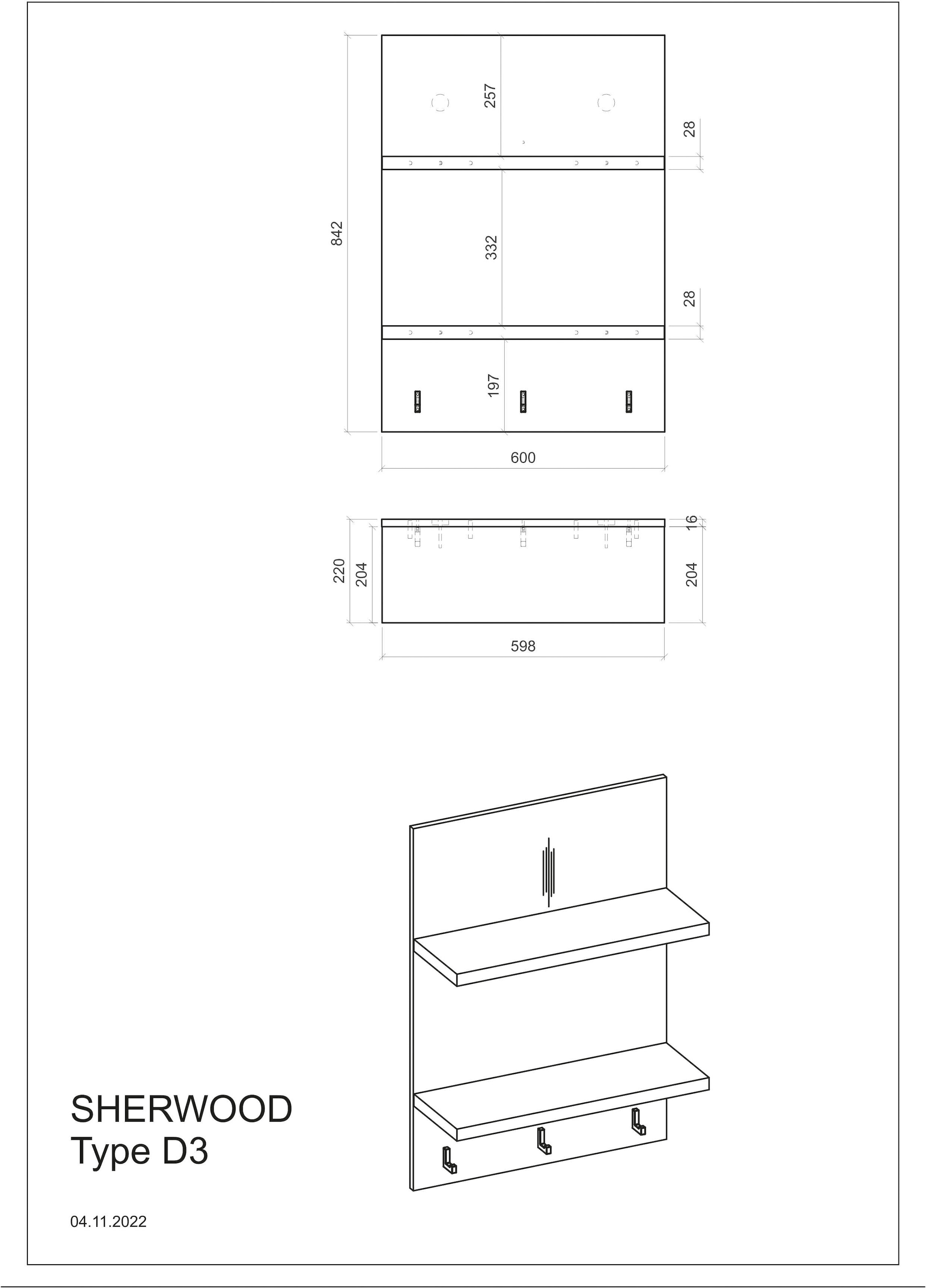 Home affaire Küchenzeile »Sherwood«, Breite 196 cm, mit Herdumbauschrank, ohne E-Geräte