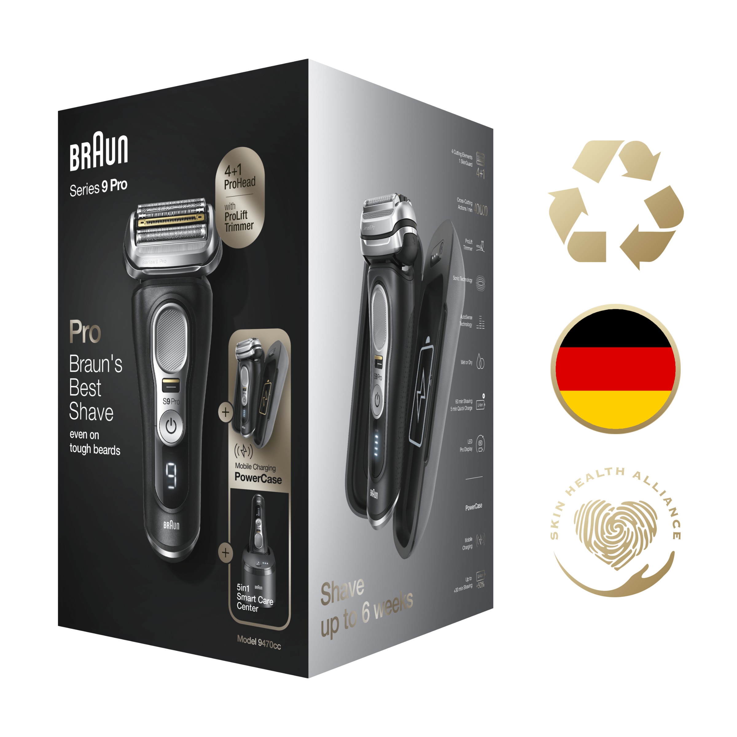 Braun Elektrorasierer »Series 9 Pro - 9470cc«, Reinigungsstation, 1 St. Aufsätze