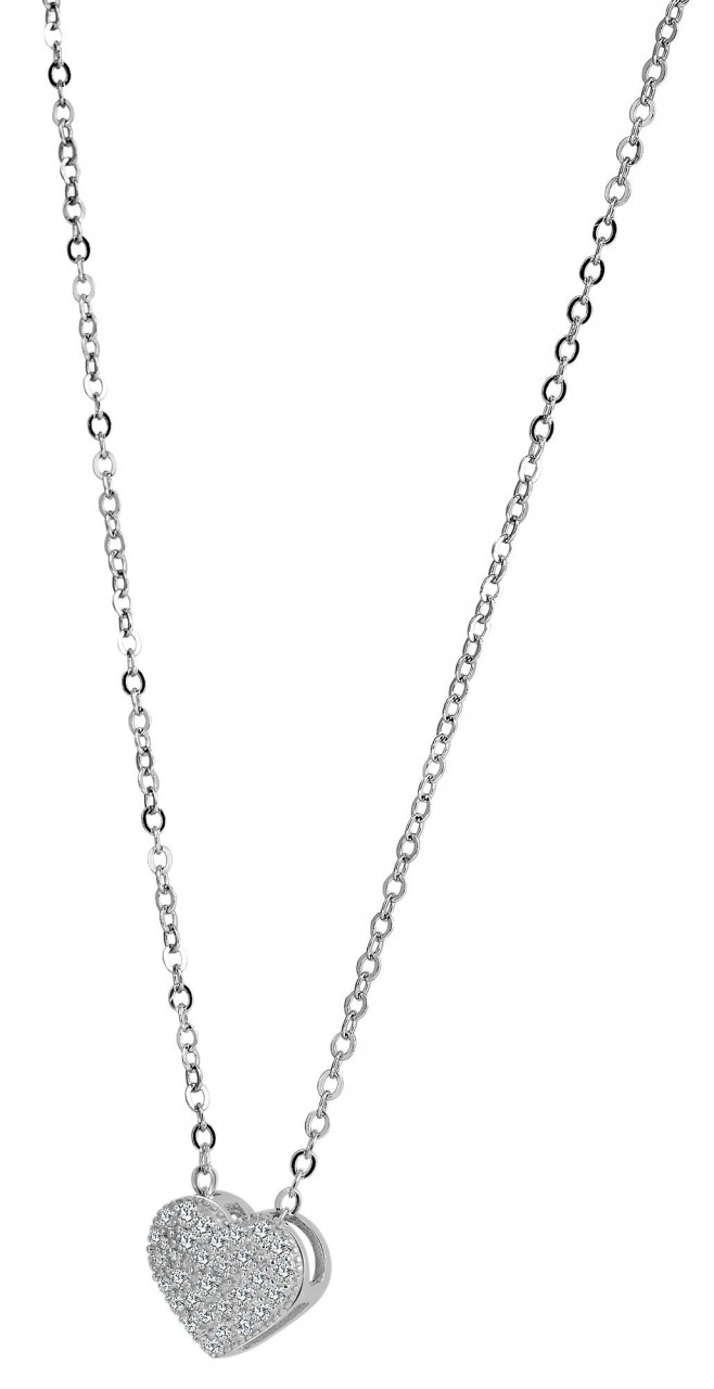 Adelia´s Kette mit Anhänger »Adelia's Damen 925 Silber Halskette mit Anhänger Herz mit Zirkonia unbekannt cm«