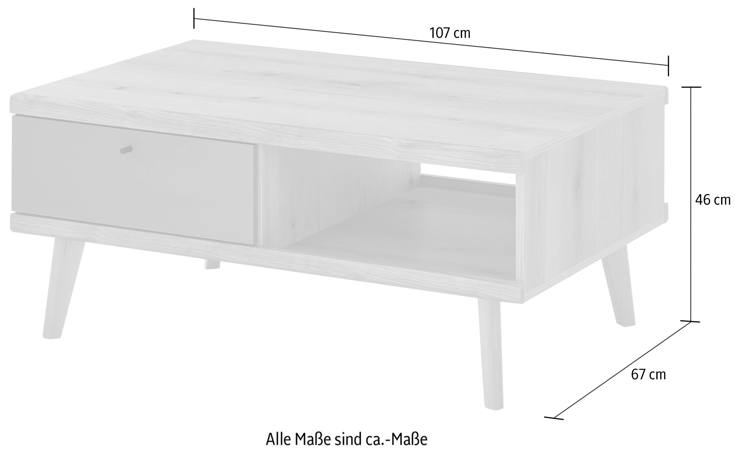 INOSIGN Couchtisch »MAVAS«, in moderner Trendfarbe, Breite 107 cm