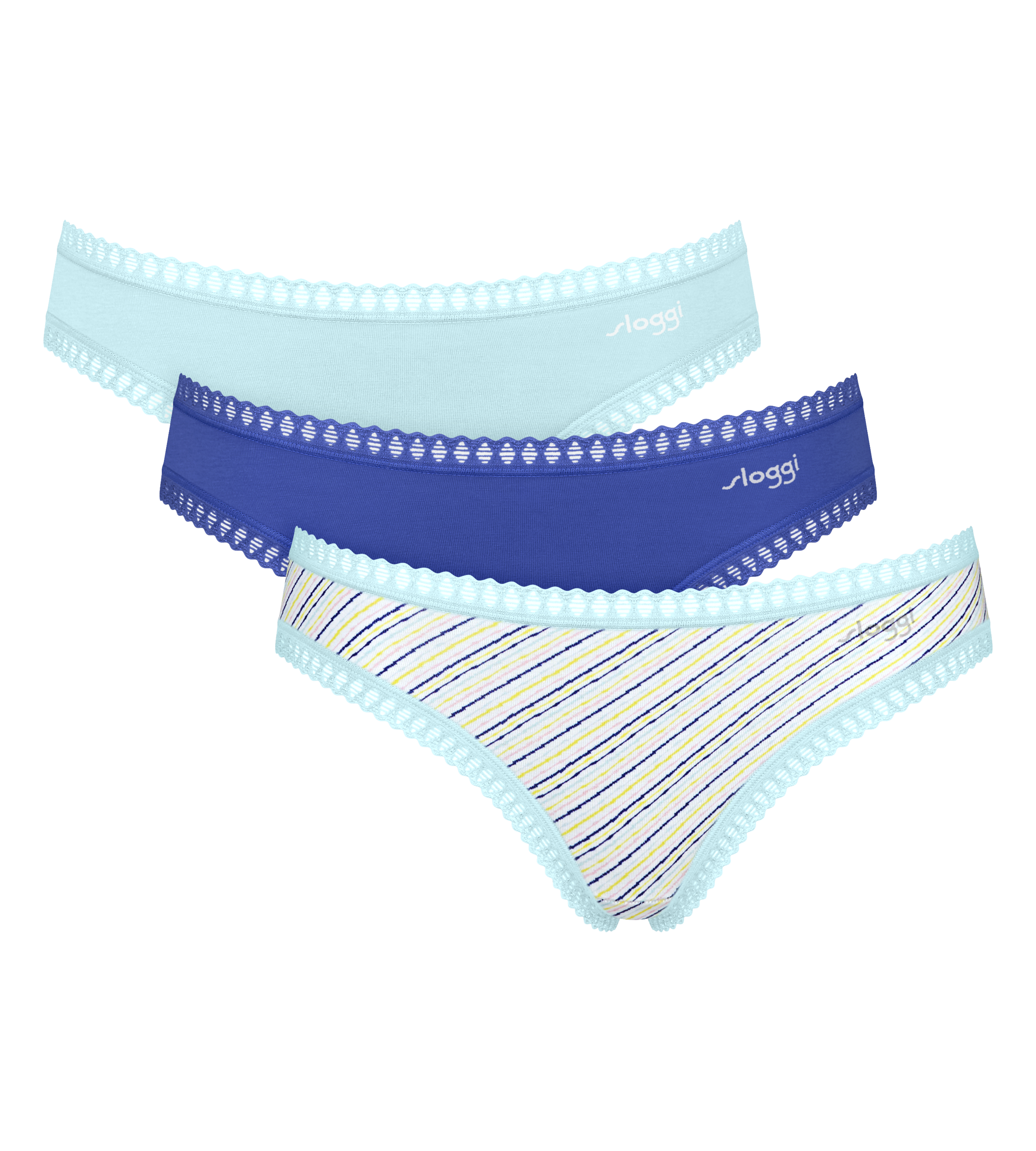 sloggi Minislip »GO Crush« 3er Pack,  dehnbare Spitzendetails, Cotton-Mix