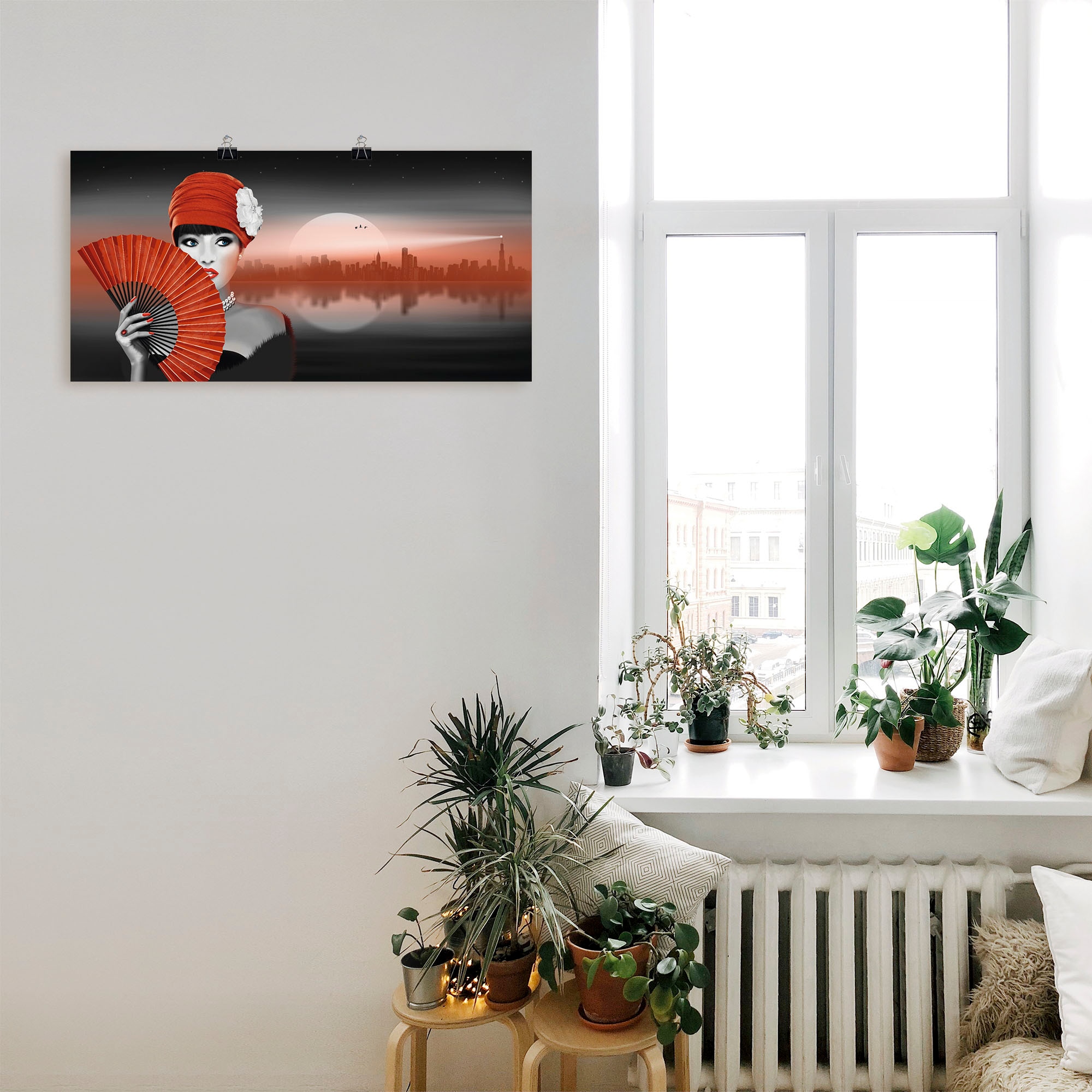 Artland Poster »In der Hitze der Nacht«, Frau, (1 St.), als Alubild, Leinwandbild, Wandaufkleber oder Poster in versch. Größen