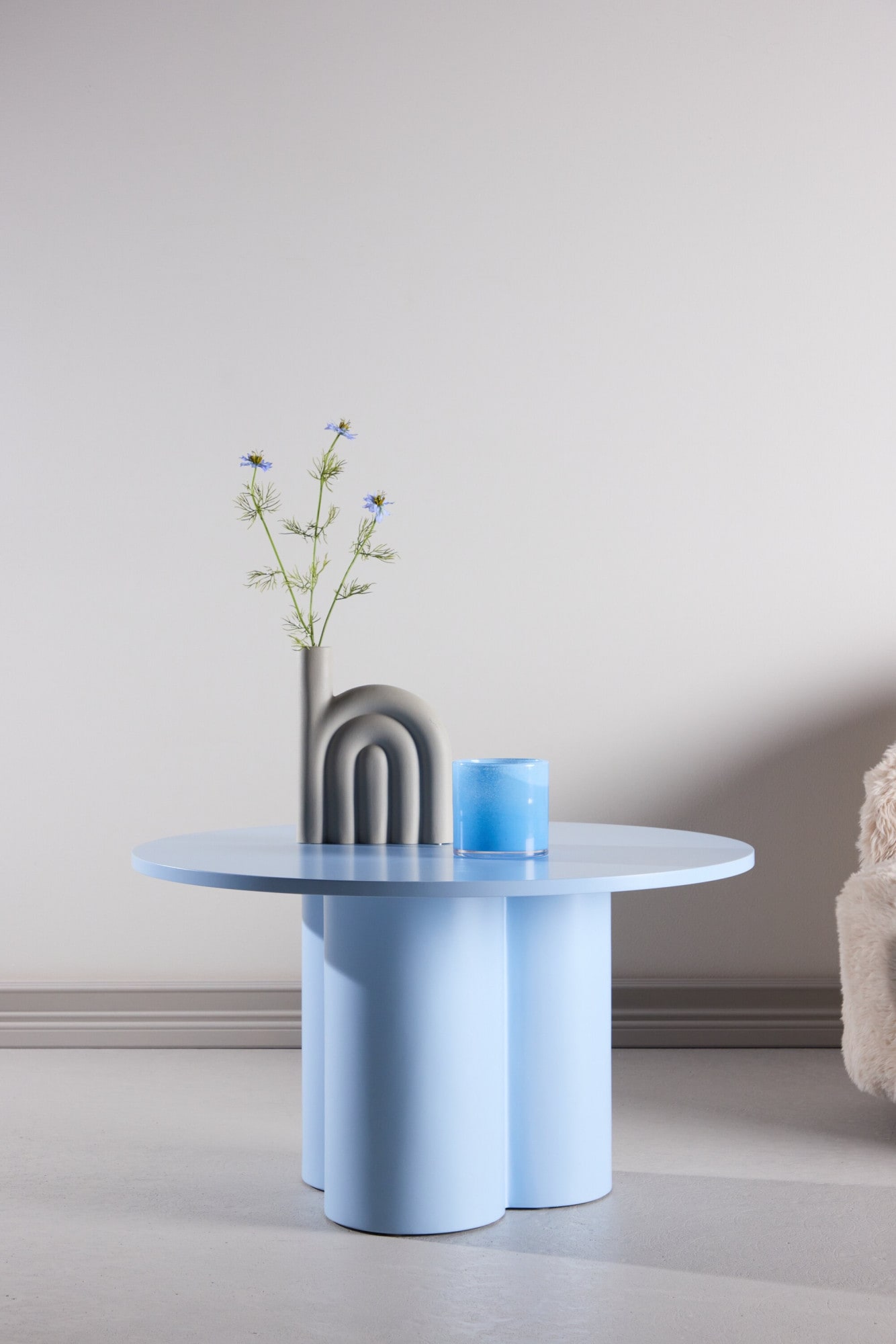 Venture Home Couchtisch »Olivia, runder Couchtisch, modern & elegant, Ø 80 cm« Sofatisch, MDF, rund, sanft geformt, anspruchsvoll, klar
