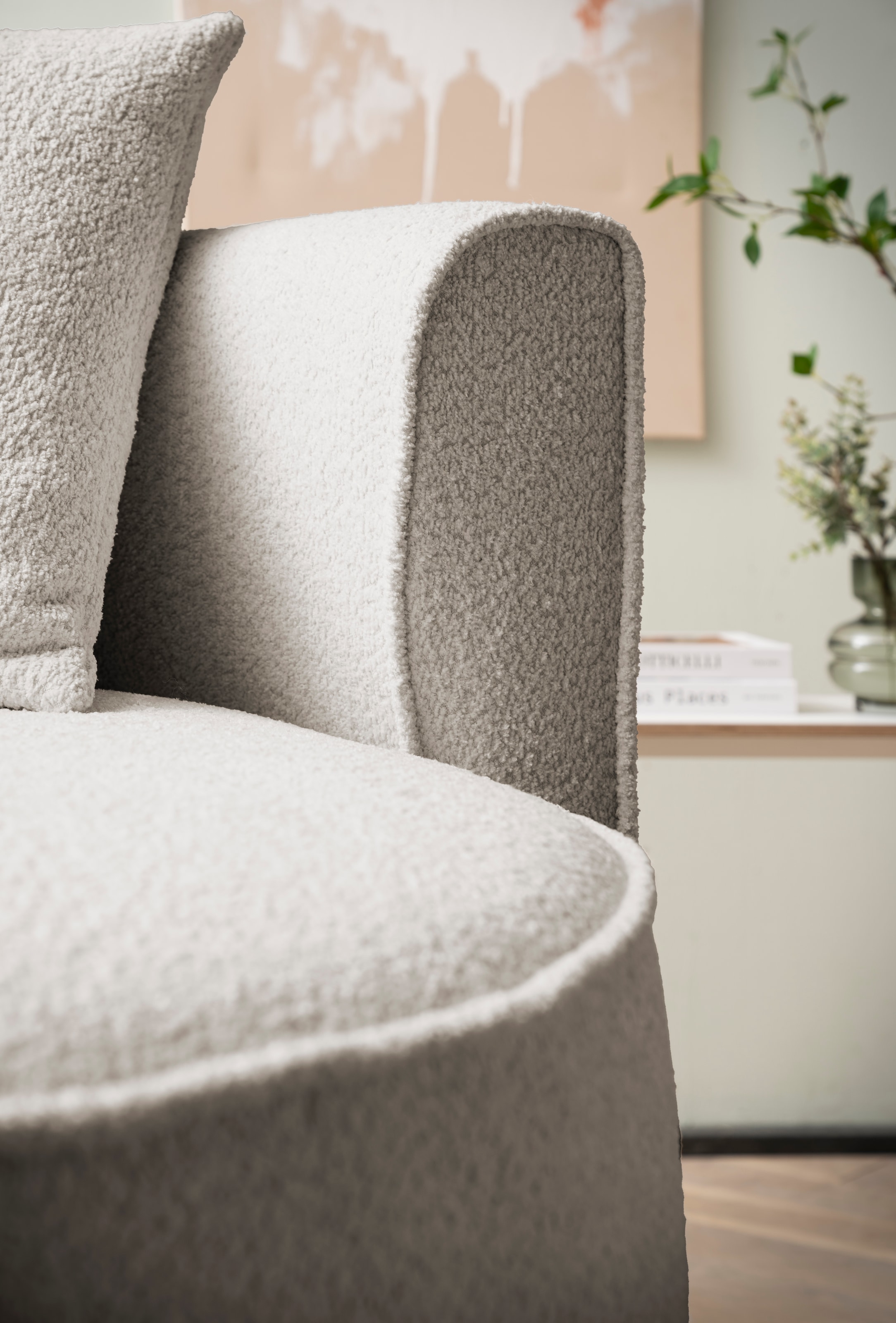 LeGer Home by Lena Gercke XXL-Sessel »ISALIE, Sessel in modernen Farben, Lesesessel, Loveseat, Big-Sessel«, trendige Stoffe, mit 3 Zierkissen, große Sitzfläche, Hocker optional
