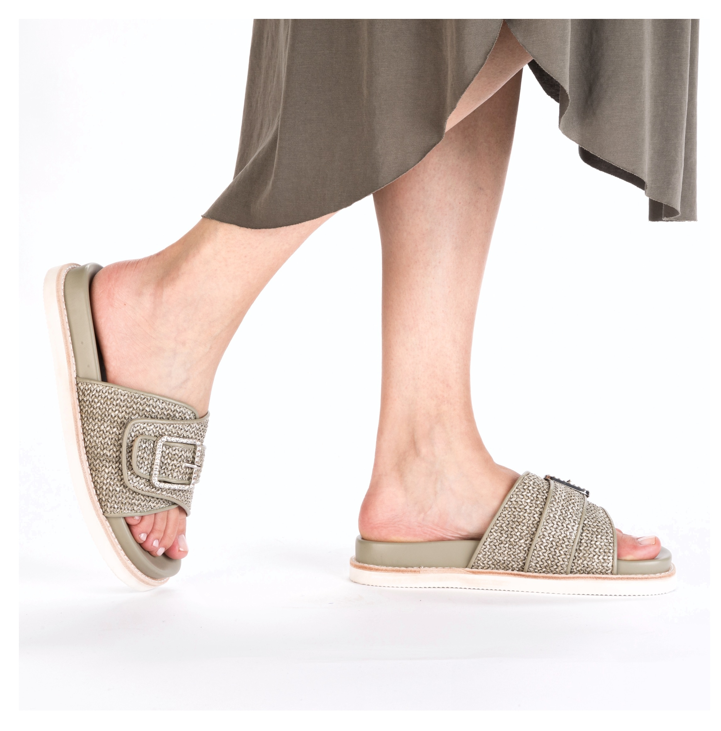 Rieker Pantolette, Sommerschuh, Strandschuh mit praktischem Klettverschluss