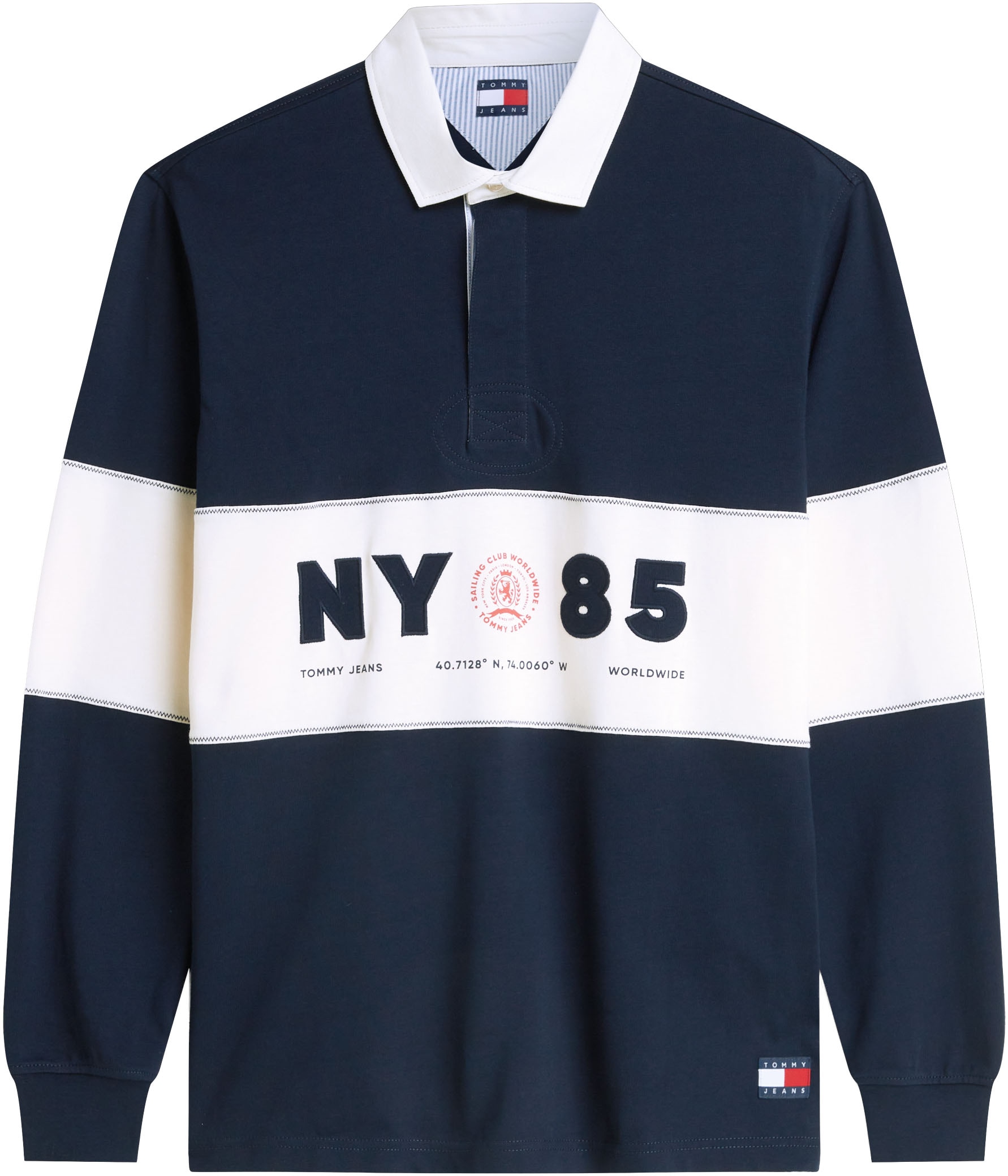 Tommy Jeans Langarm-Poloshirt »RELAX PANEL RUGBY« Relaxed fit mit Polokragen