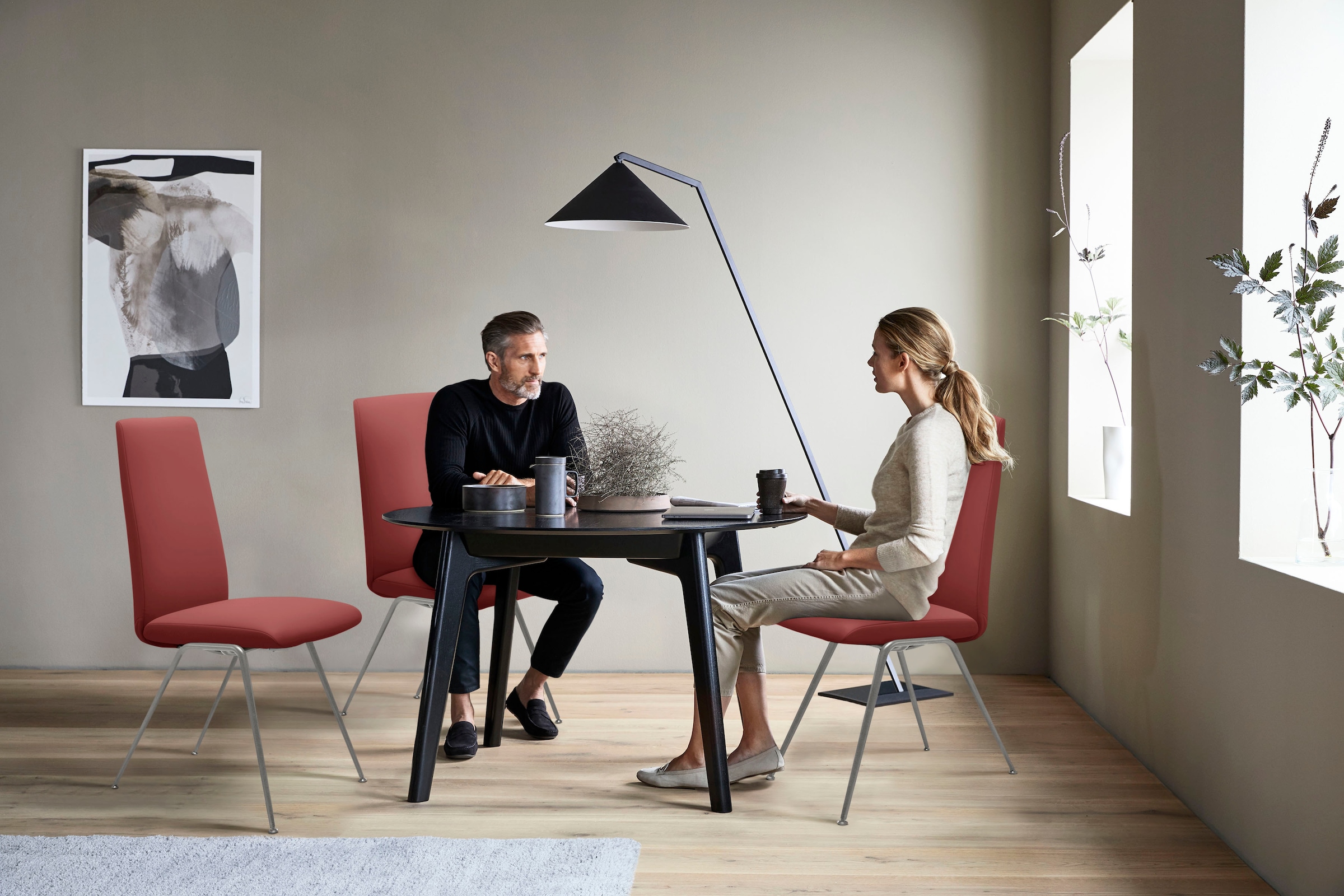Stressless® Polsterstuhl »Laurel«, Leder PALOMA, High Back, Größe L, mit Beinen aus Stahl in Chrom glänzend