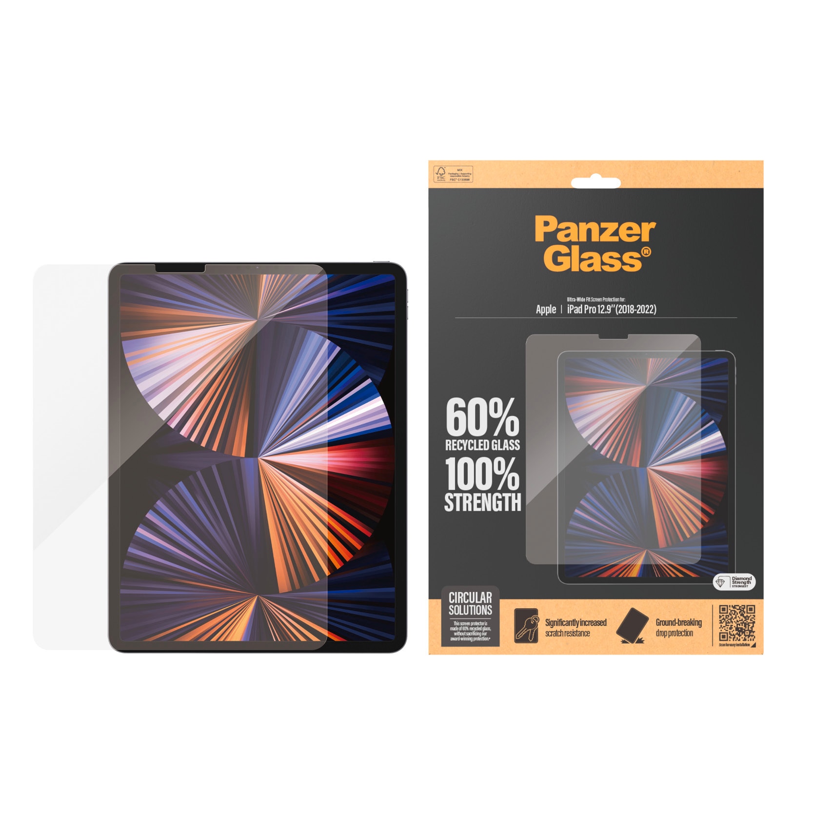 Displayschutzglas »Ultra-Wide Fit Screen Protection«, für Apple iPad Pro 12.9 2018-22,...