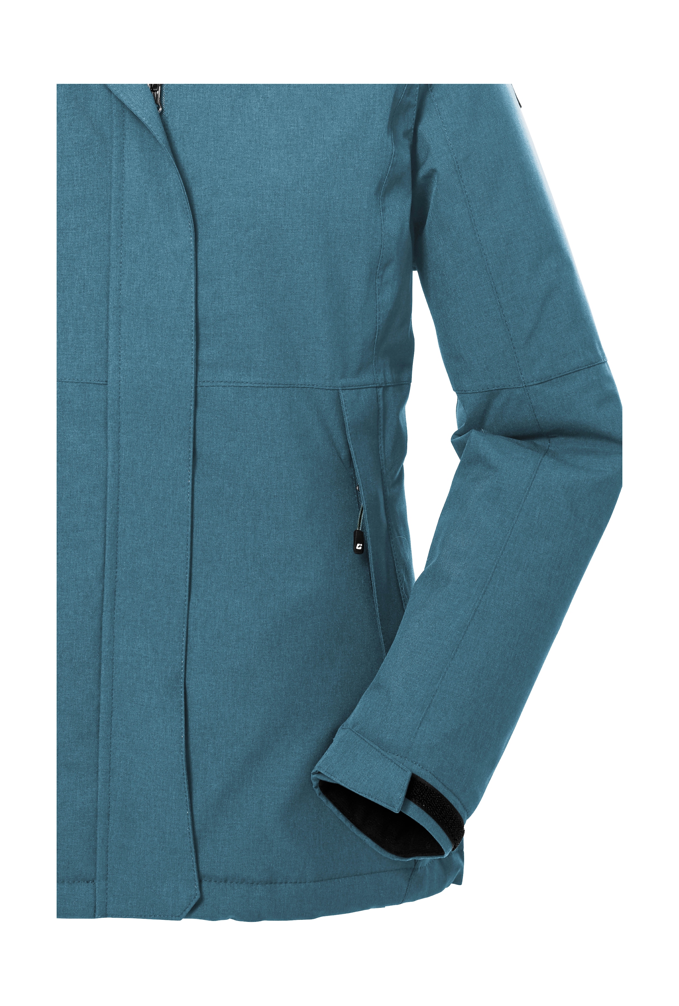 Killtec Outdoorjacke »KOW 37 WMN JCKT«, Wasserdichte Damenjacke mit abnehmbarer Kapuze und verstellbaren Bündchen