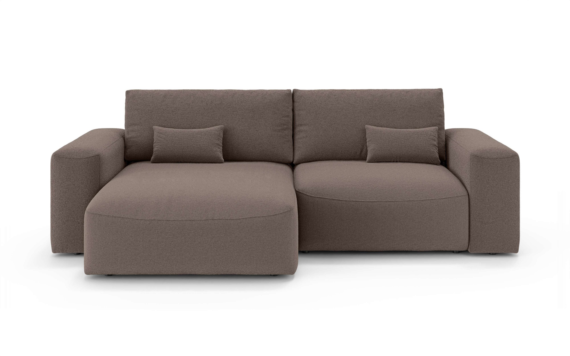 OTTO home Ecksofa »MATTS Schlafsofa mit Bettkasten, Maße B/T/H: 265/159/89 cm«, L-Form mit Recamiere rechts oder links, hoher Sitzkomfort