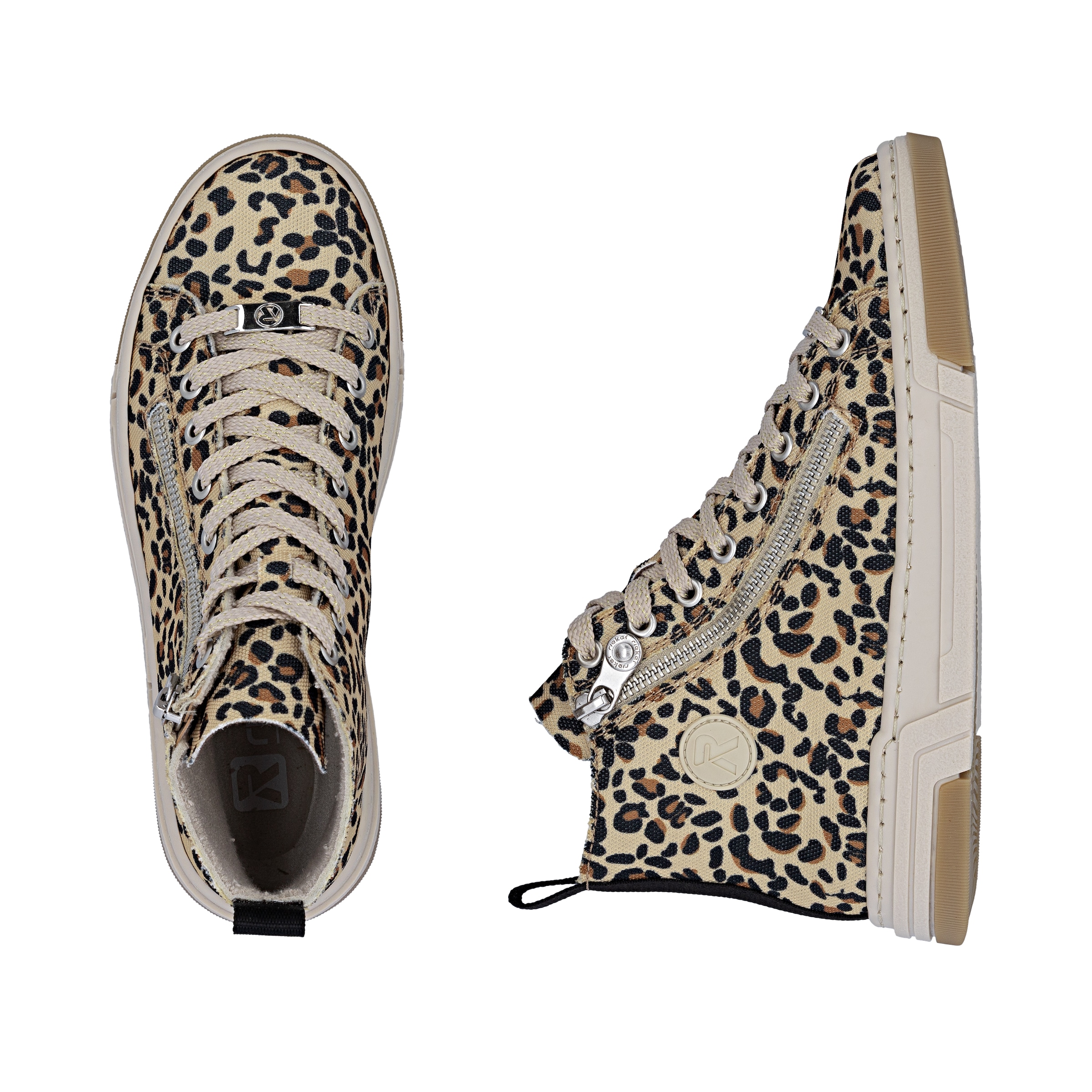 Rieker Schnürboots  High Top Sneaker, trendy Stiefelette mit seitlichem Reißverschluss