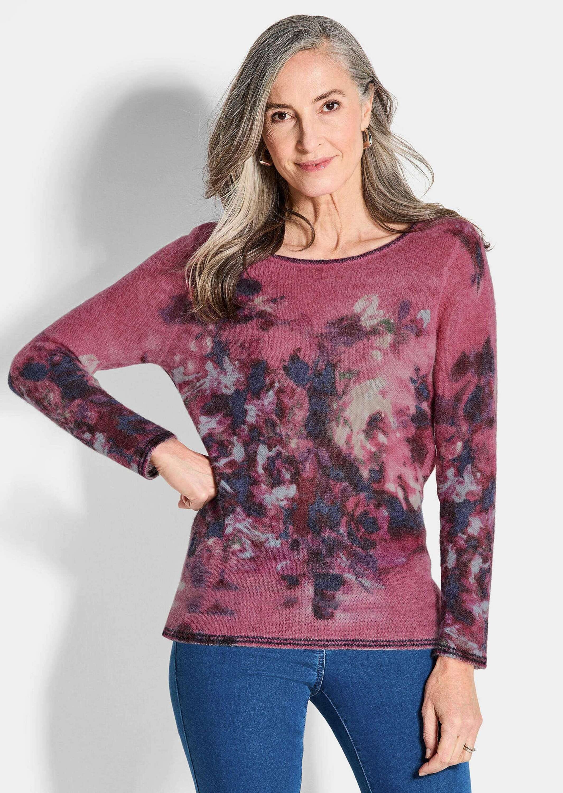 GOLDNER Rundhalspullover »Kurzgröße Feinstrick-Pullover mit Alpaka-Wolle«