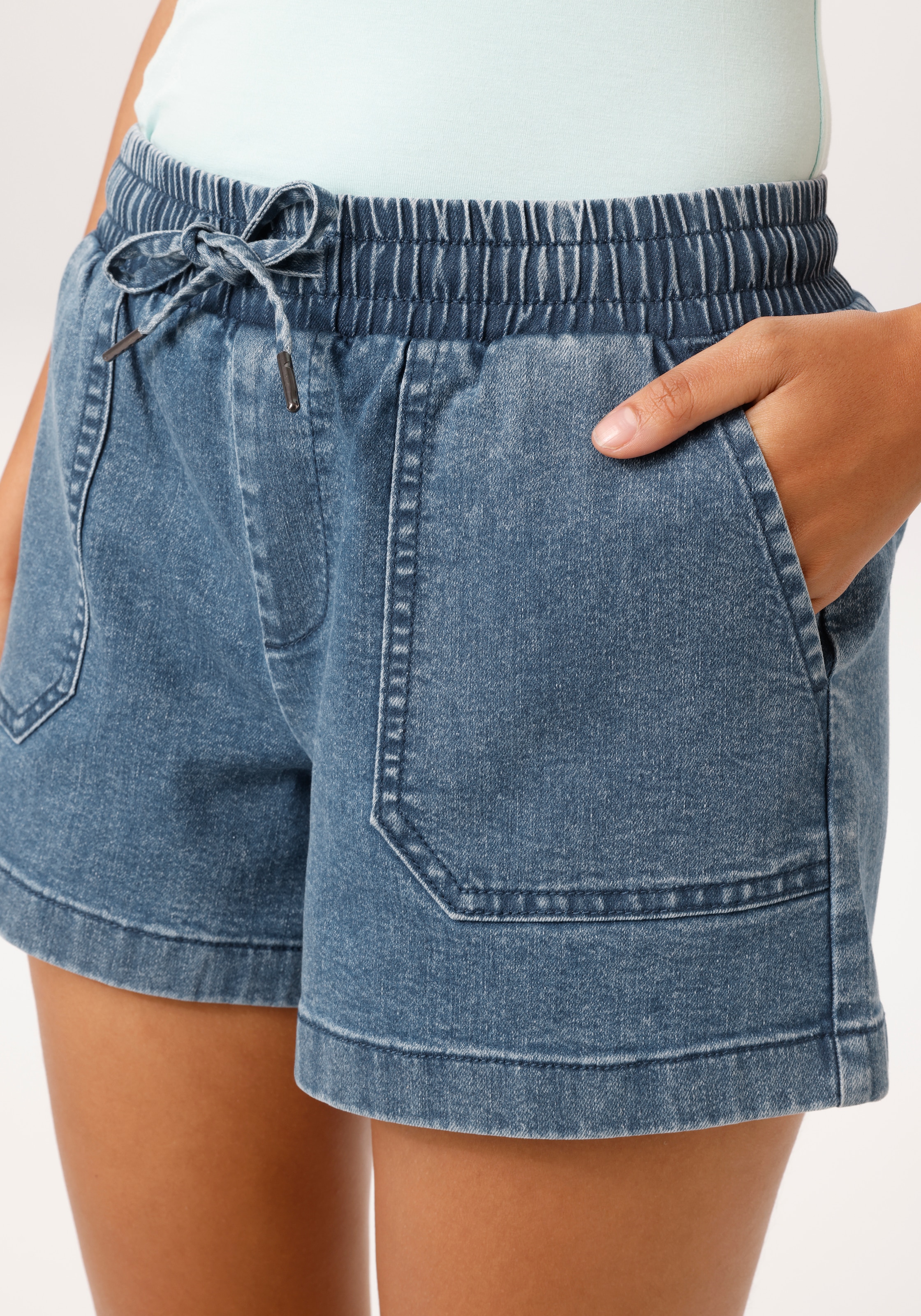 Aniston CASUAL Shorts  in trendiger Used-Waschung - NEUE KOLLEKTION