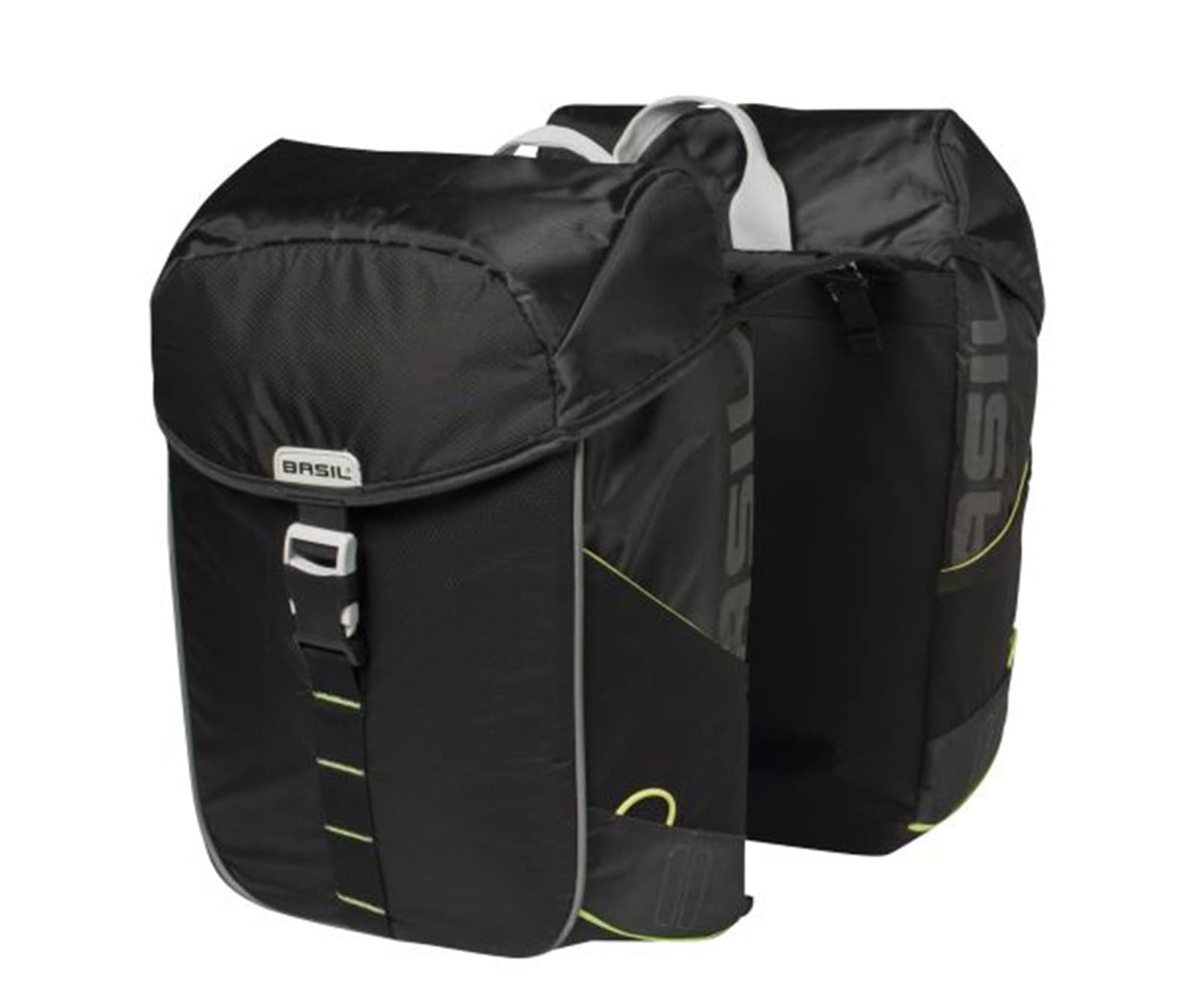 Fahrradtasche »Doppelpacktasche "Miles" - schwarz/lime«