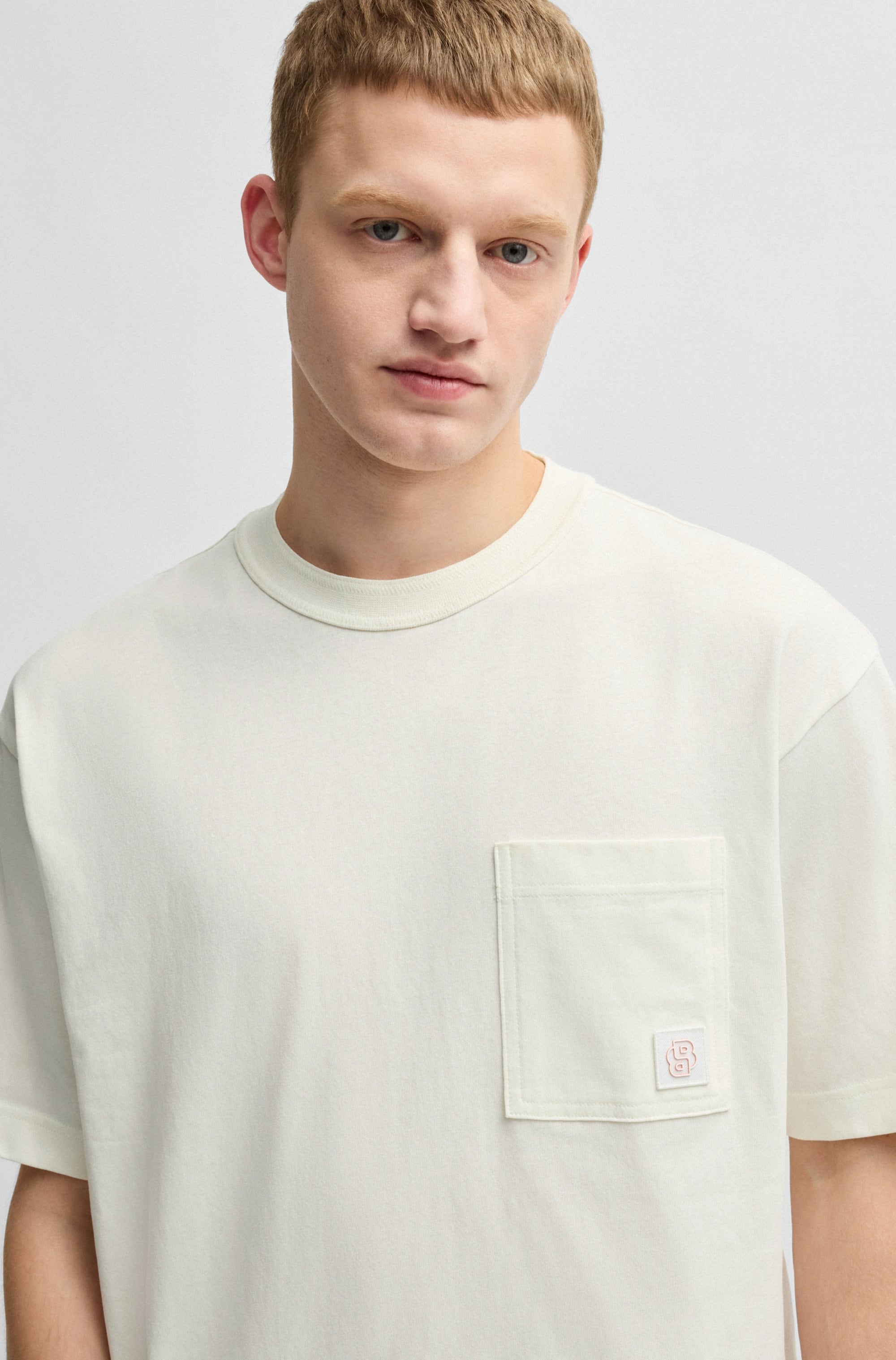 BOSS ORANGE T-Shirt »Te cotton«, mit Logobadge