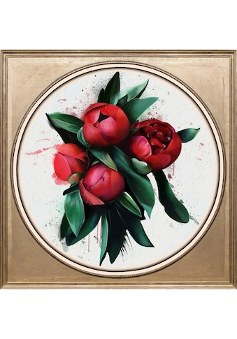 queence Acrylglasbild »Rote Blüte« kaufen