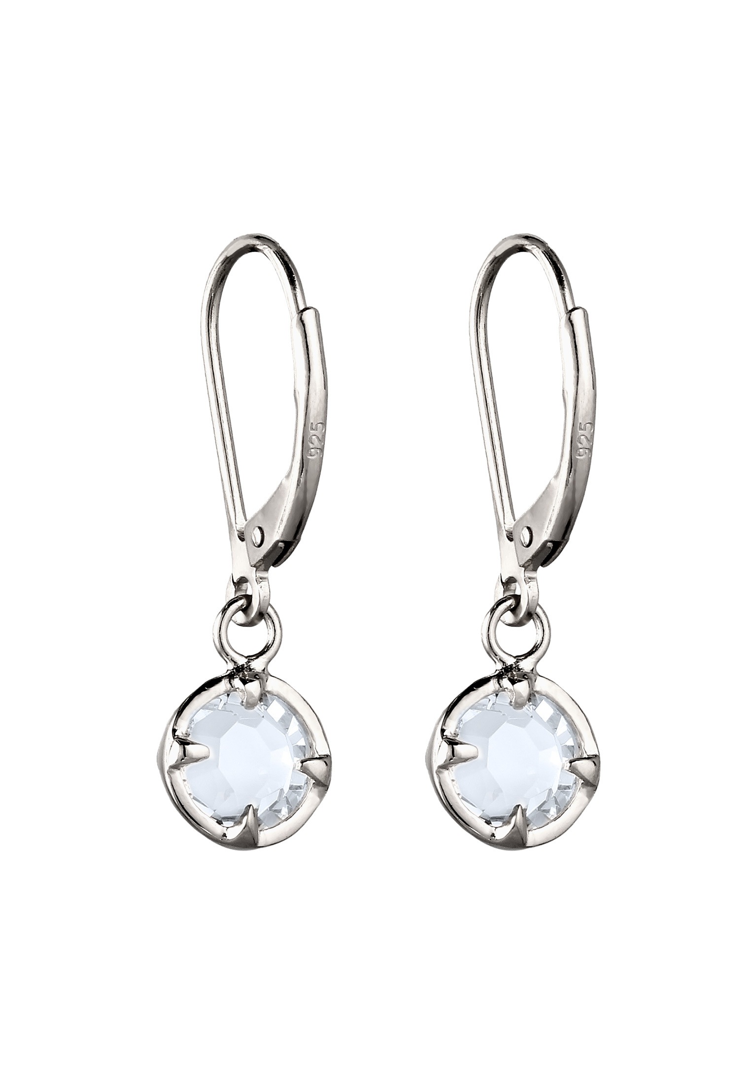 Elli Paar Ohrhänger »Ohrringe Ohrhänger Glas Kristalle Weiß 925 Sterling Silber«