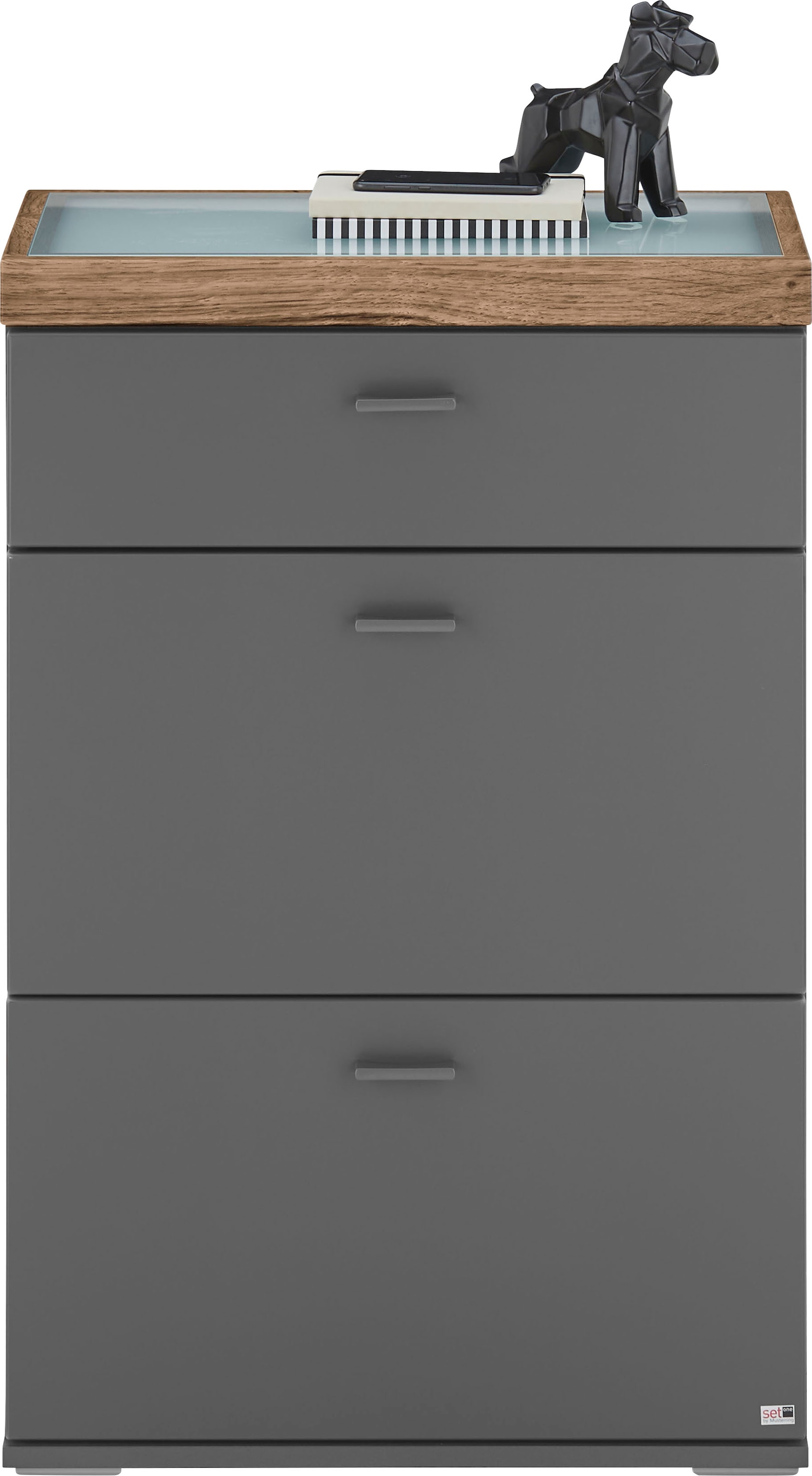 set one by Musterring Sideboard »Lancaster Dielen«, inklusive LED-Beleuchtung, in 2 Farben erhältlich, B 61 x H 104 cm