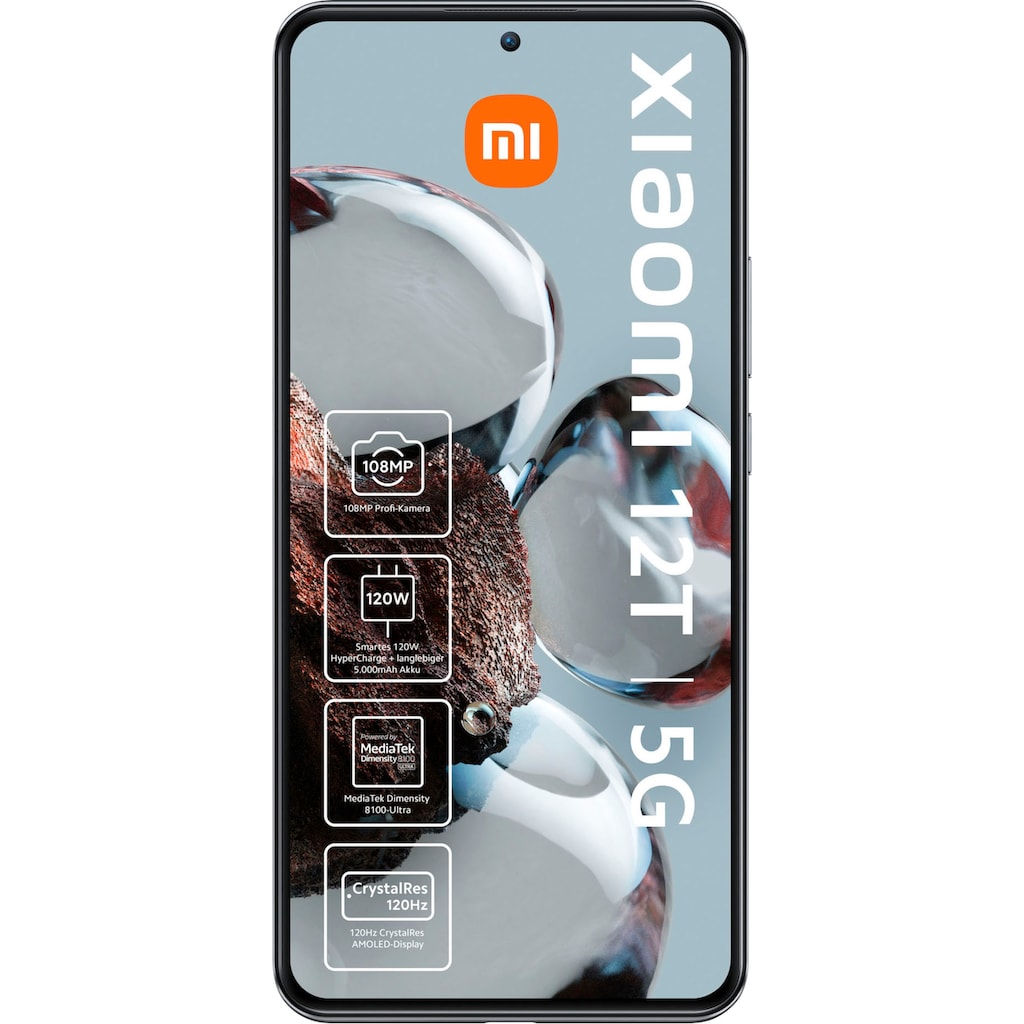 Xiaomi Smartphone »12T 8GB+256GB«, Silver, 16,9 cm/6,67 Zoll, 256 GB Speicherplatz, 108 MP Kamera