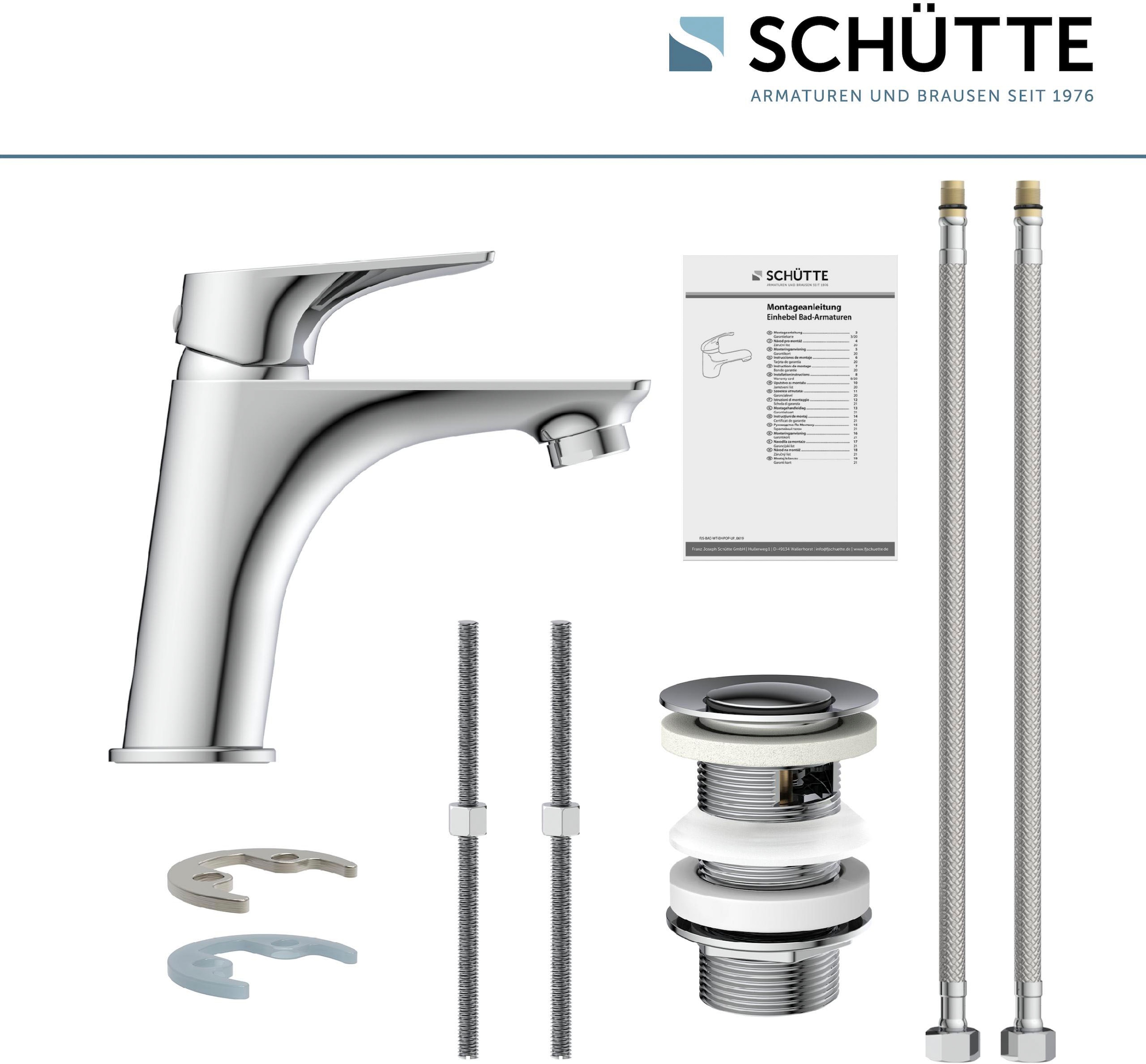 Schütte Waschtischarmatur »BOSTON« wassersparende Eco-Click-Funktion, inkl. Pop-Up