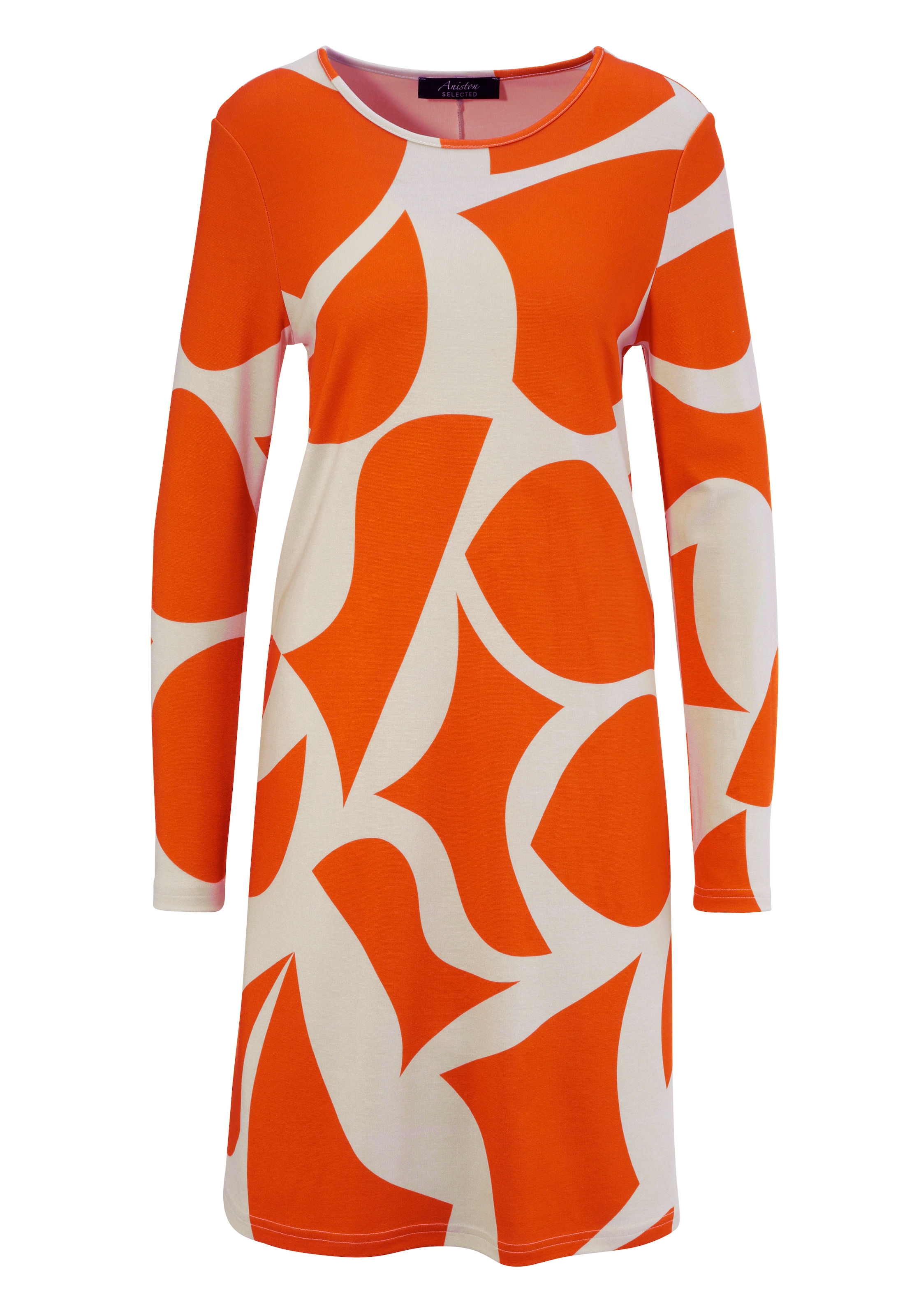 Aniston SELECTED Jerseykleid, mit Allover-Muster - NEUE KOLLEKTION