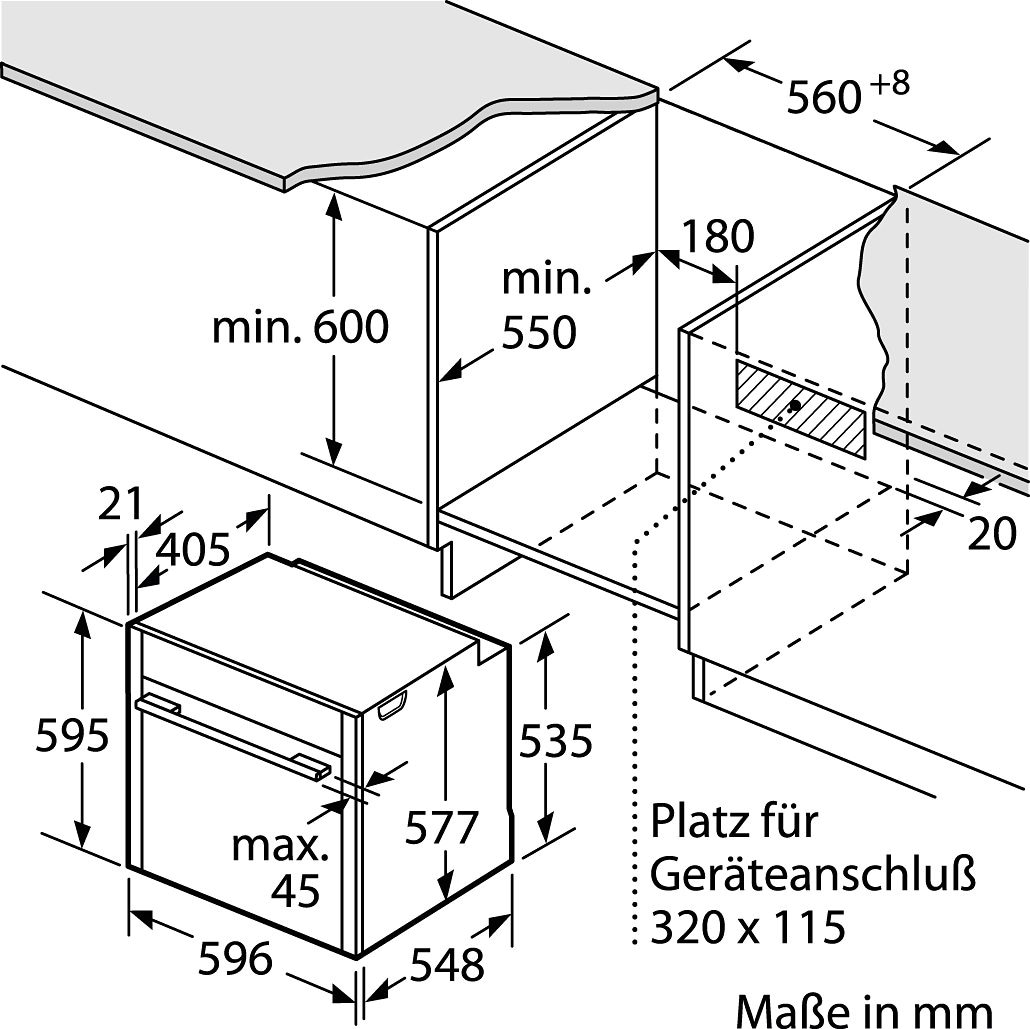 NEFF Einbaubackofen »B45CR22N0«, N 70, B45CR22N0, mit Teleskopauszug nachrüstbar, easyClean, Slide&Hide®