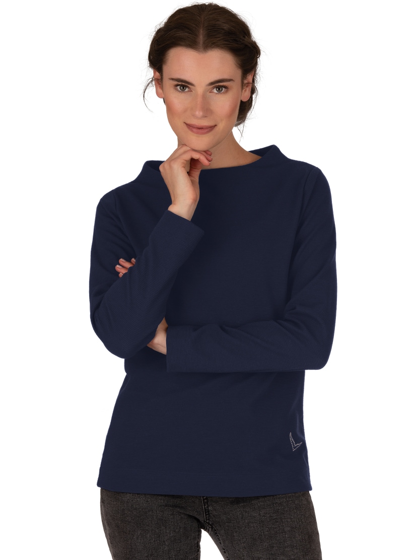 Trigema Sweatshirt »TRIGEMA kaufen Stehkragen Kristallsteinen« Online im Pullover mit Shop OTTO