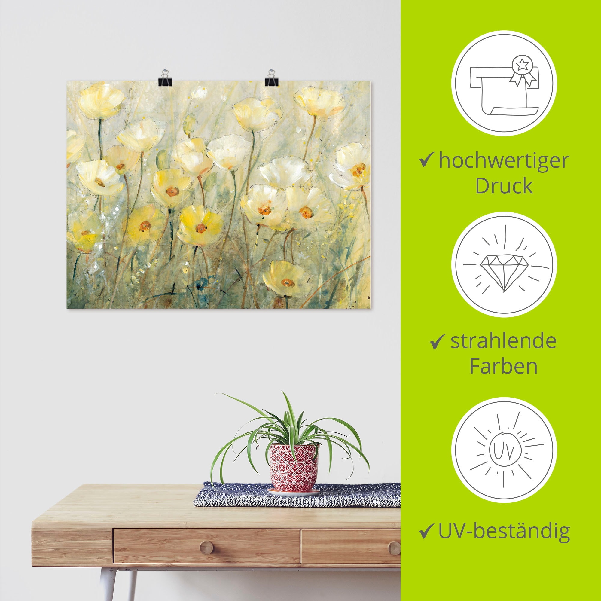 Artland Wandbild »Sommer in voller Blüte II« Blumenwiese 1 Stk. tlg. als Leinwandbild, Poster in verschied. Größen
