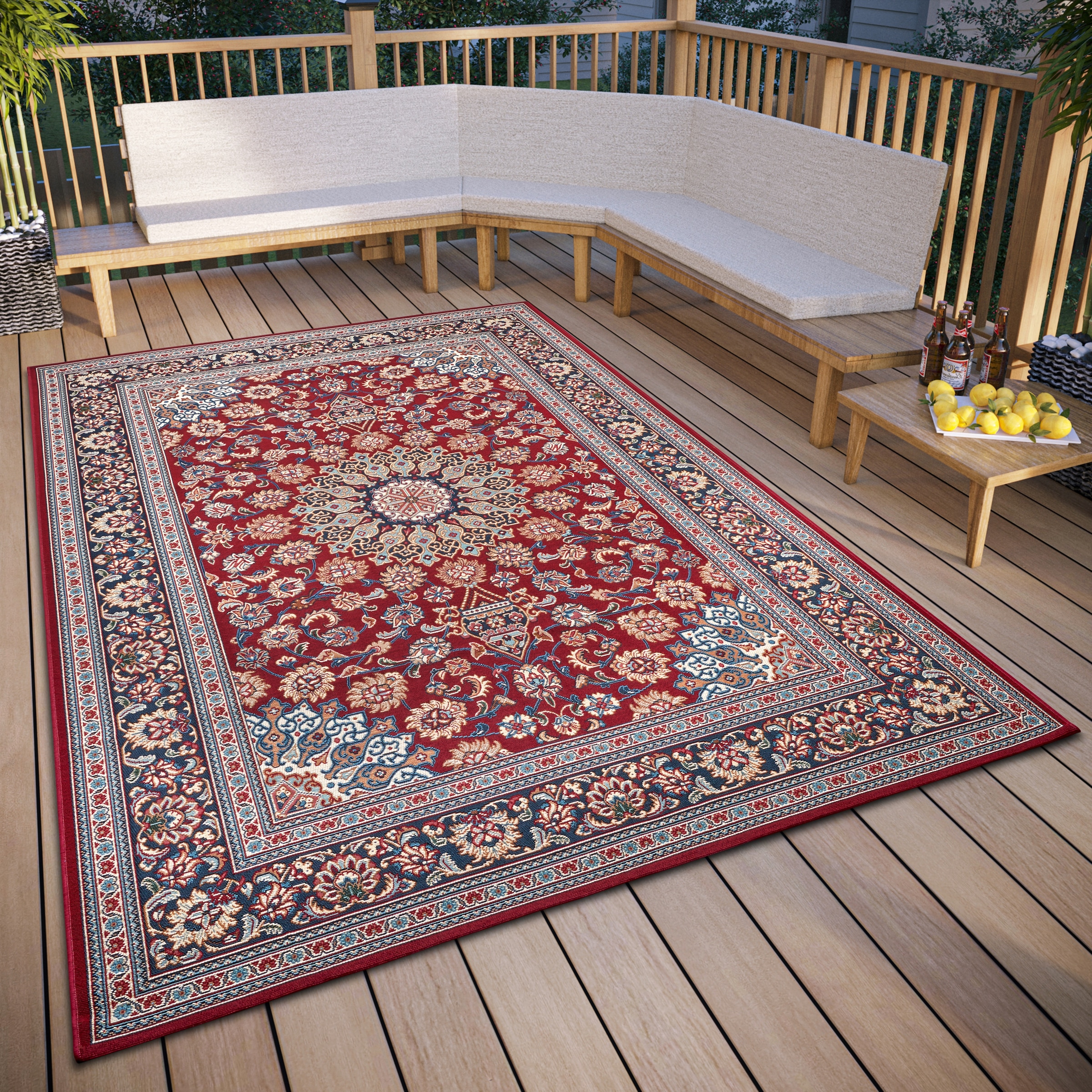 HANSE Home Teppich »Kadi«, rechteckig, 3 mm Höhe, In-& Outdoor, Teppich, Wetterfest, Balkon, Garten, Wohnzimmer, Orient